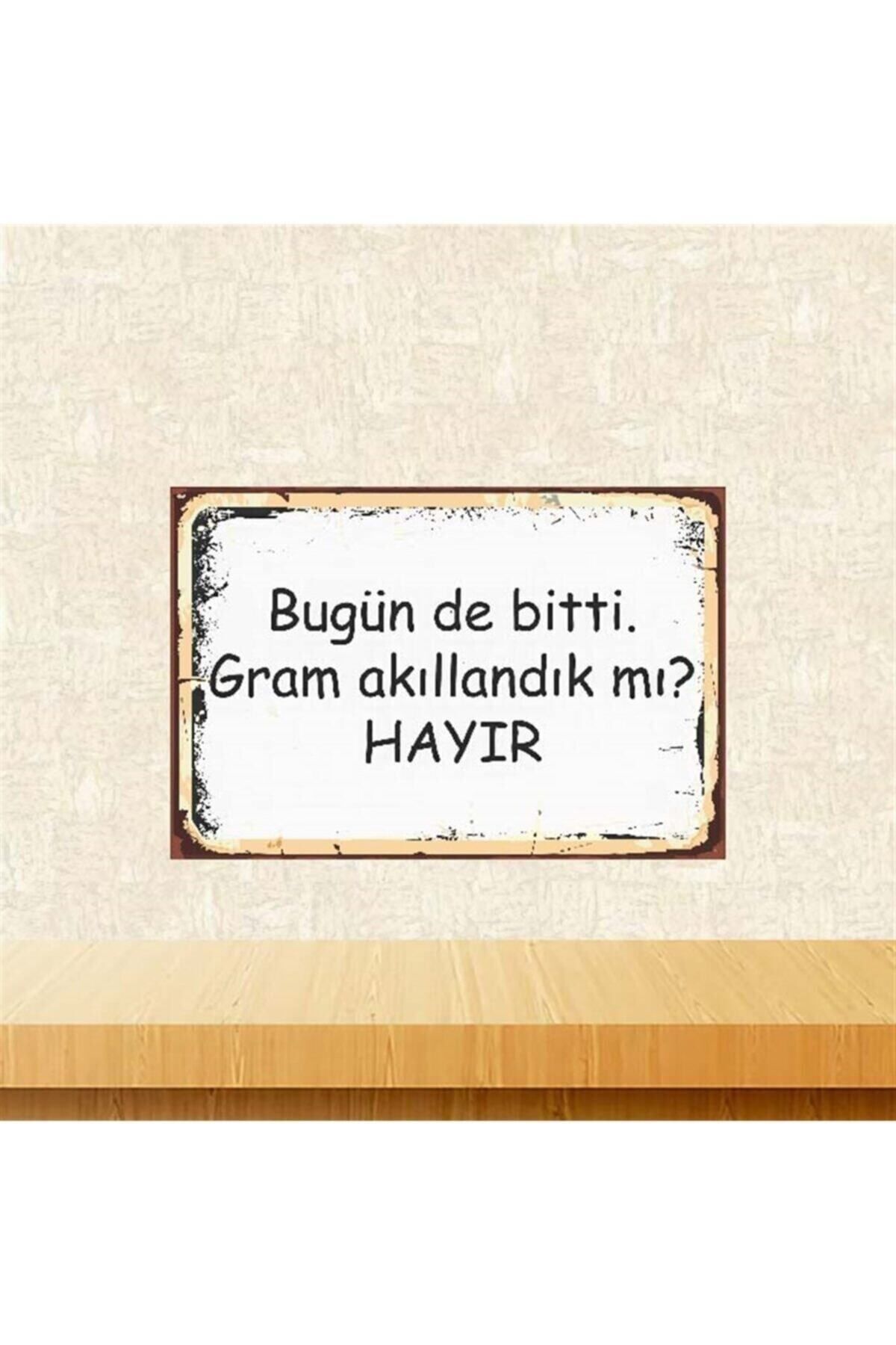 TAKIFİX Bugünde Bitti Retro Ahşap Poster 20-30 Cm Tkfx3941