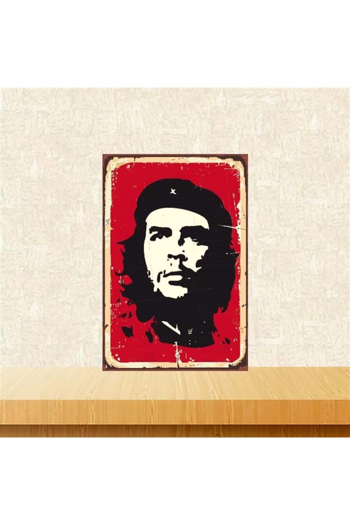 TAKIFİX Ernesto Che Guevara 20-30 Cm Retro Ahşap Poster