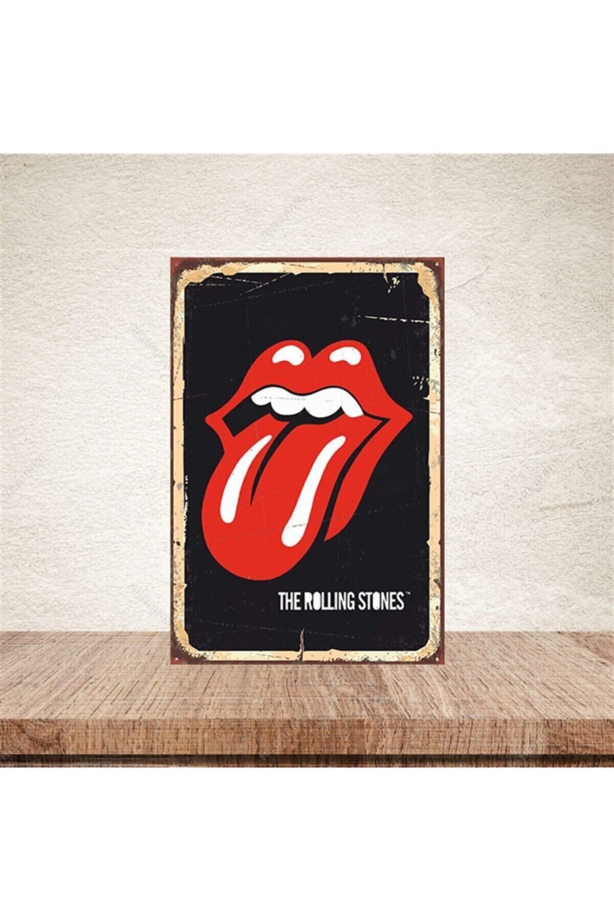 TAKIFİX The Rolling Stones 20-30 Cm Retro Ahşap Poster