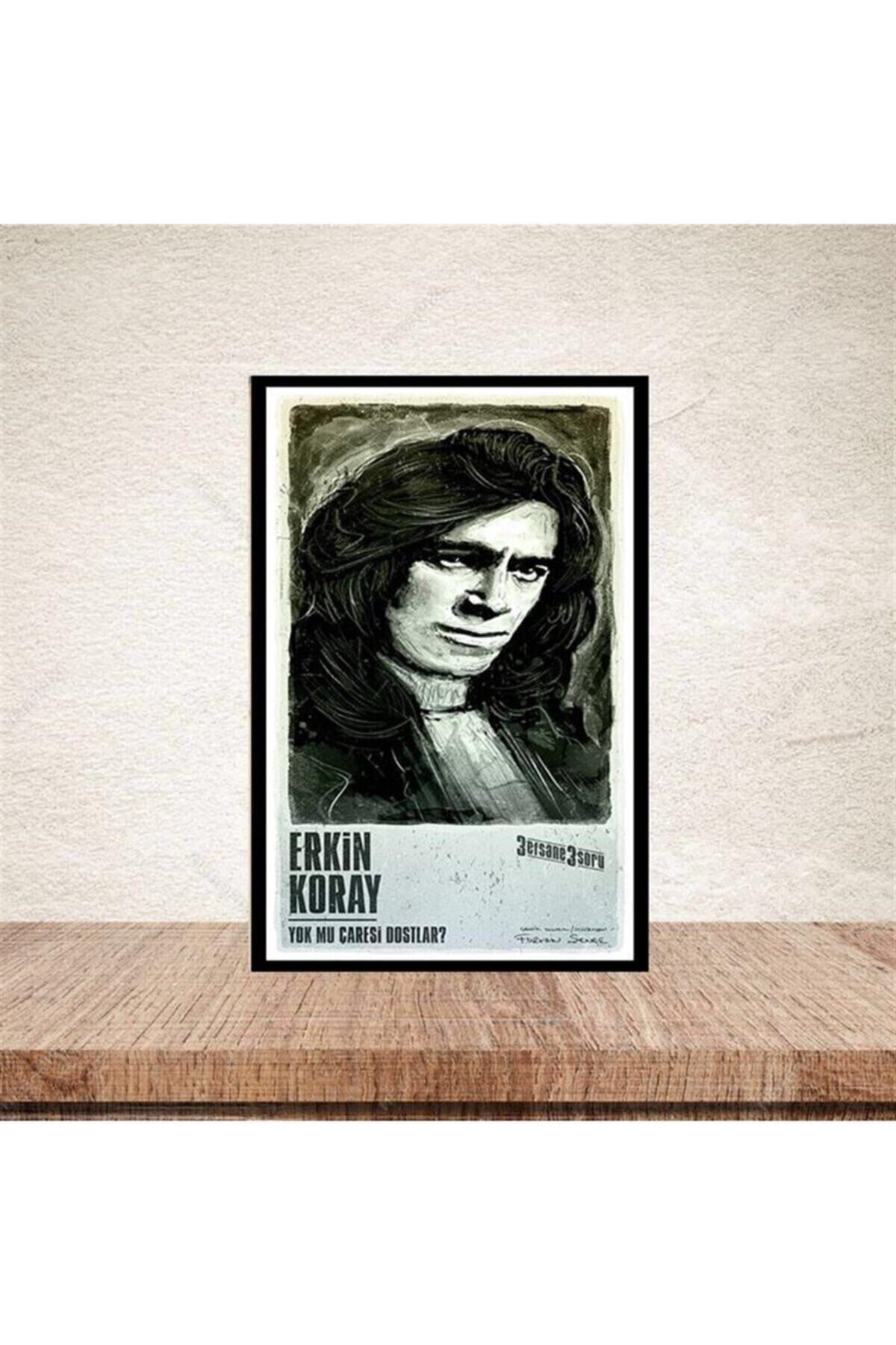 TAKIFİX Erkin Koray Tasarımlı 20-30 Cm Retro Ahşap Poster