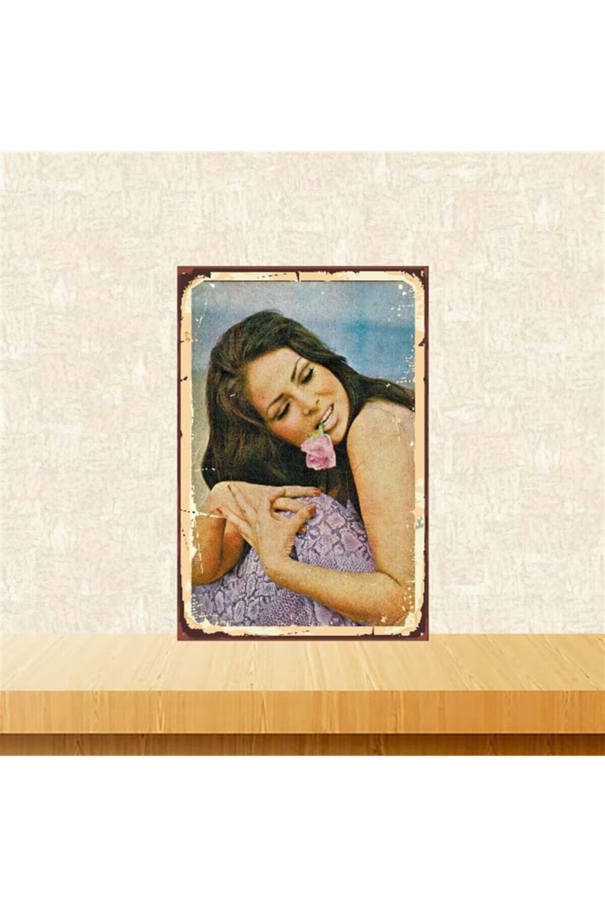 TAKIFİX Türkan Şoray 20-30 Cm Retro Ahşap Poster