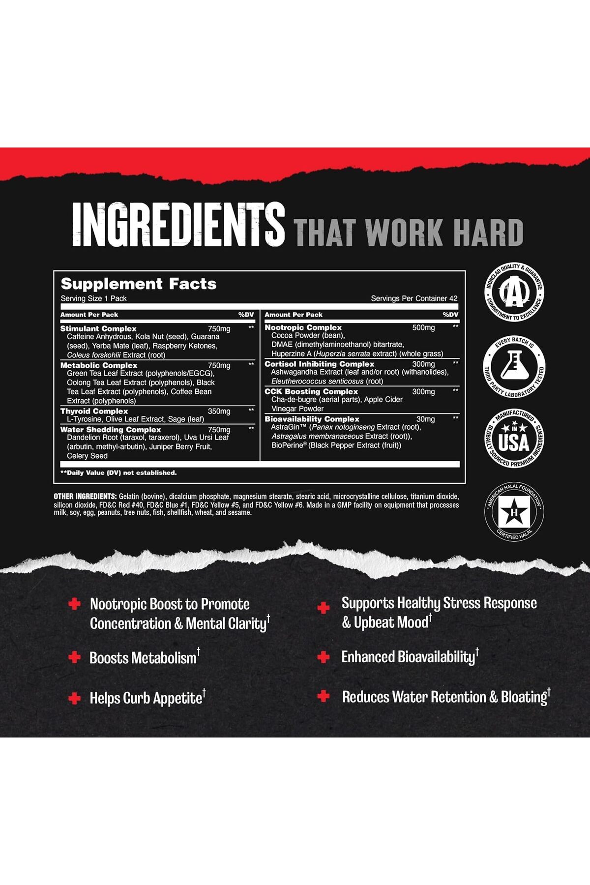 Animal-Cuts All-in-one Complete Fat Burner Supplement with Thermogenic and Metabolism Support - 6