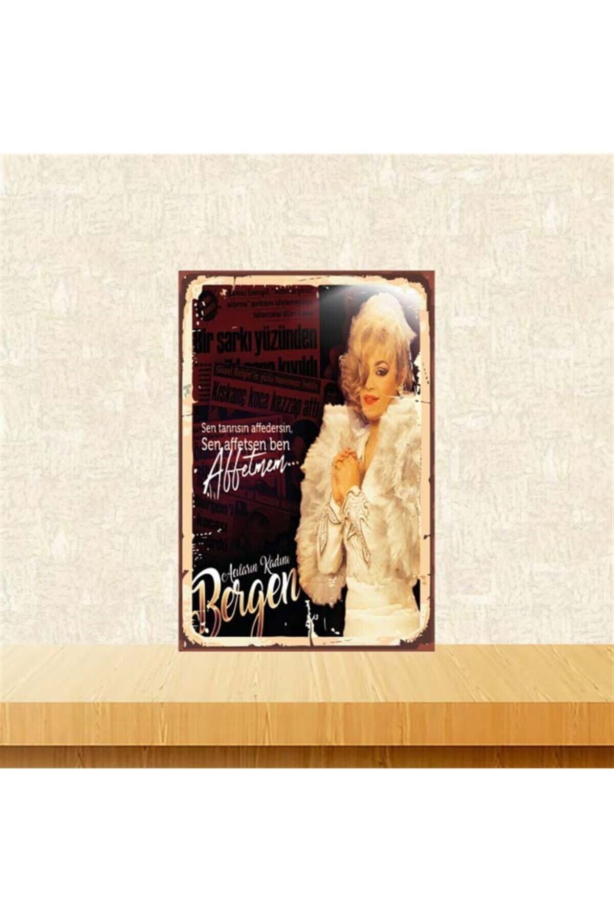 TAKIFİX Bergen 20 30 cm Retro Ahşap Poster Tkfx4256