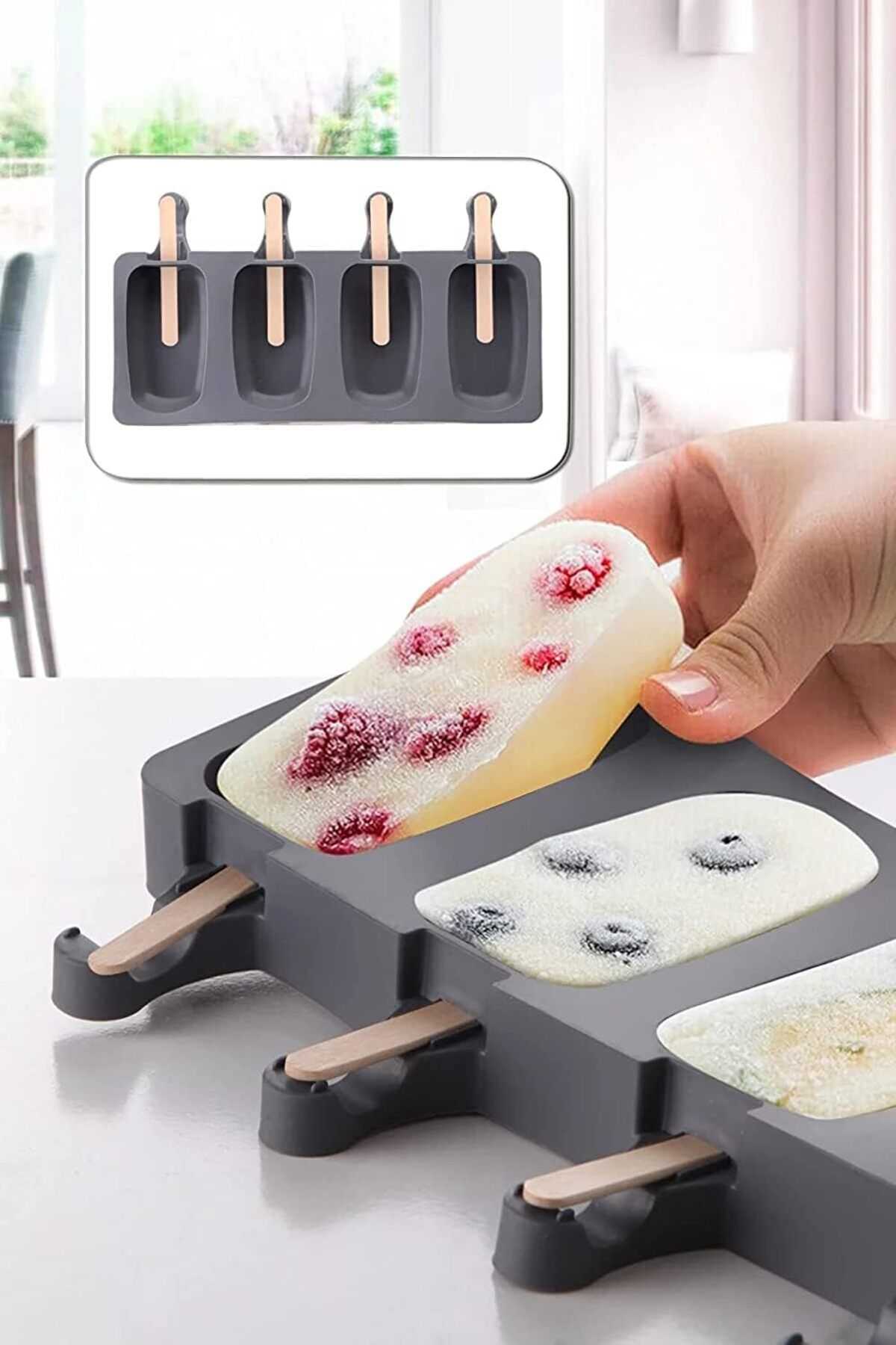 ÇAĞUR çağur Magnum Dondurma Kalıbı 4 Bölmeli 2'Li Paket YENİ 1109945