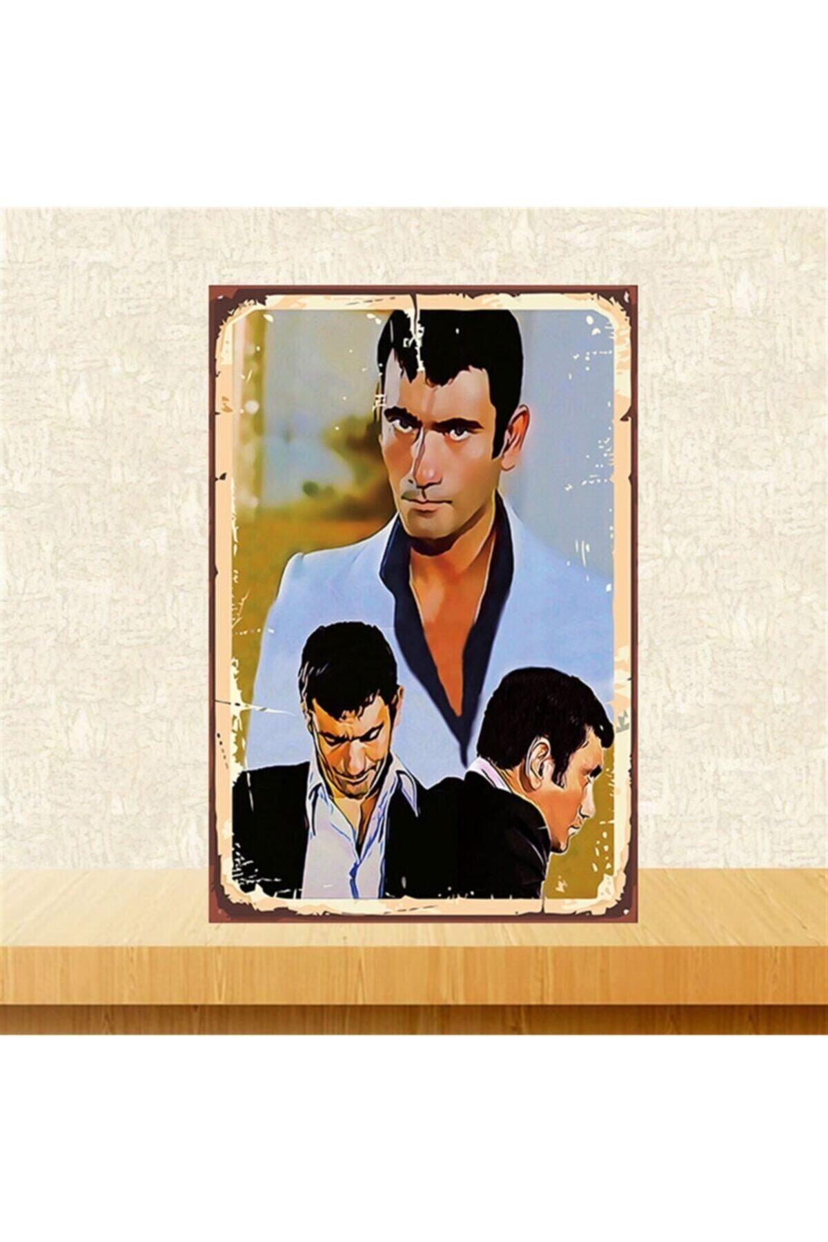 TAKIFİX Yılmaz Güney Retro Ahşap Poster 20-30 cm
