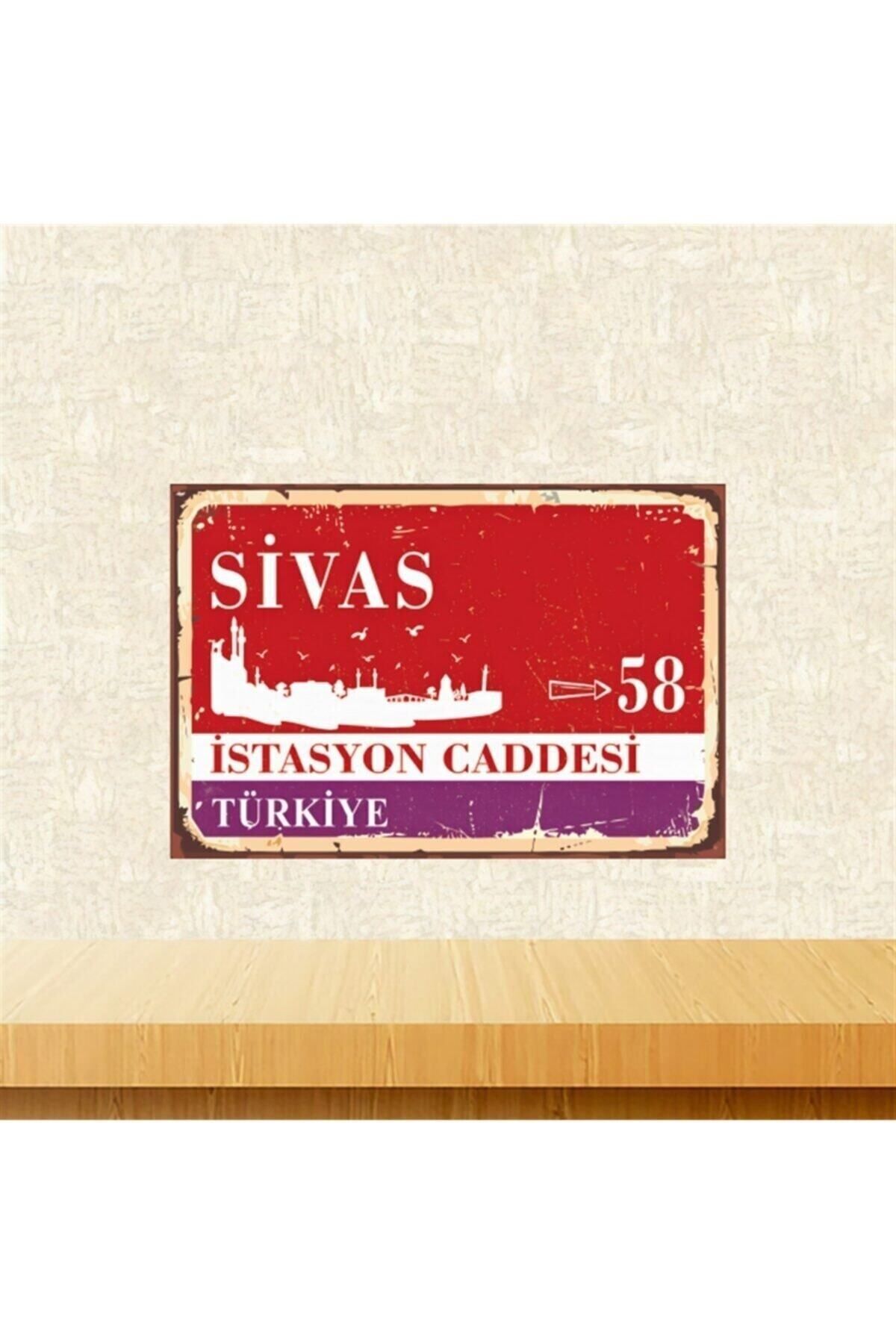 TAKIFİX Sivas 20-30 Cm Retro Ahşap Tablo Tkfx5826