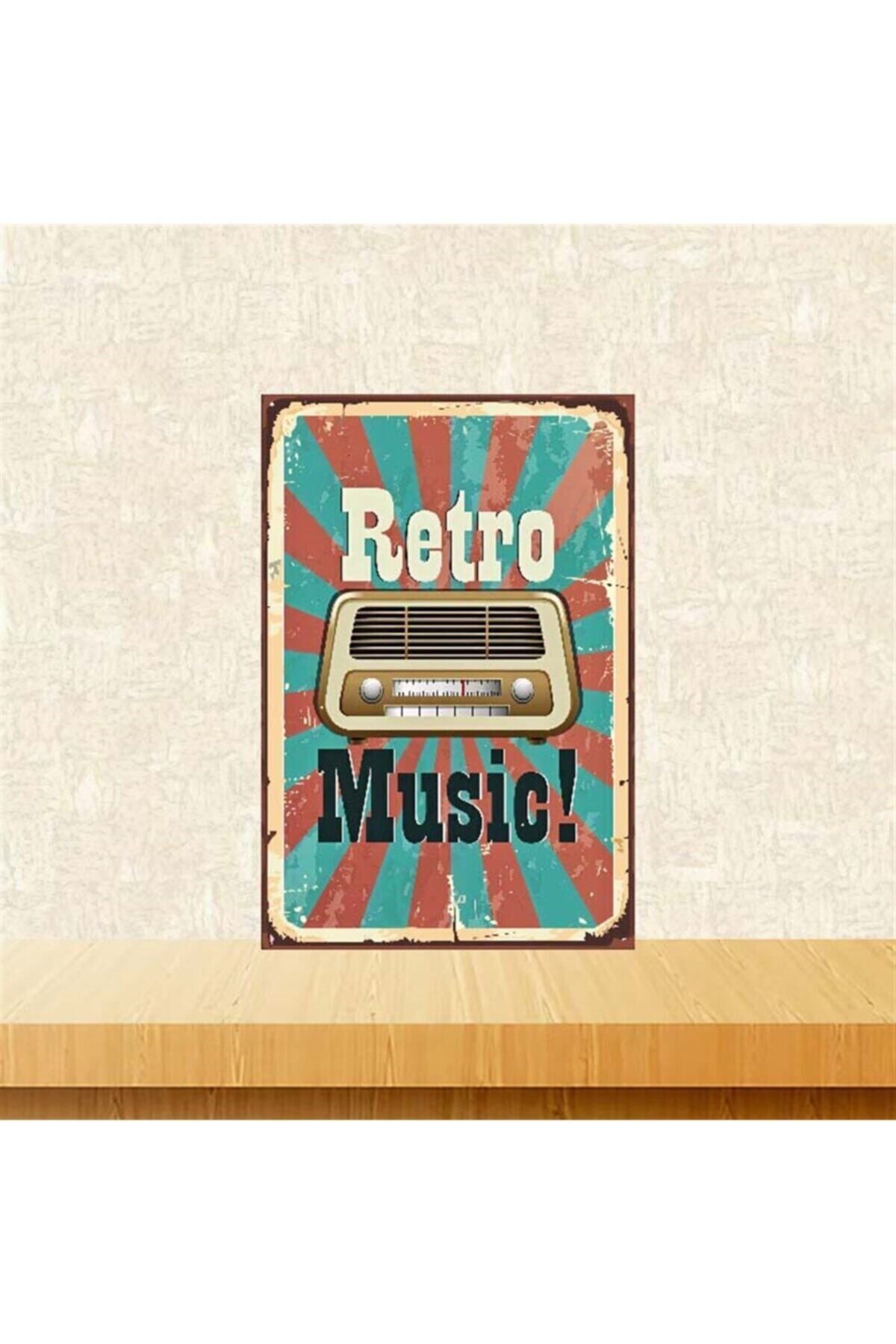 TAKIFİX 20-30 cm Retro Ahşap Poster