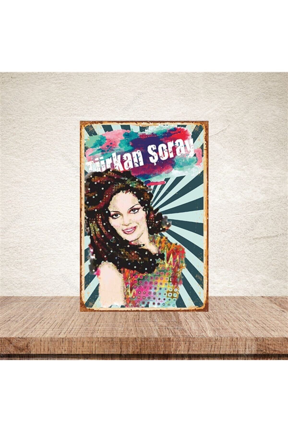 TAKIFİX Türkan Şoray 20-30 Cm Retro Ahşap Poster