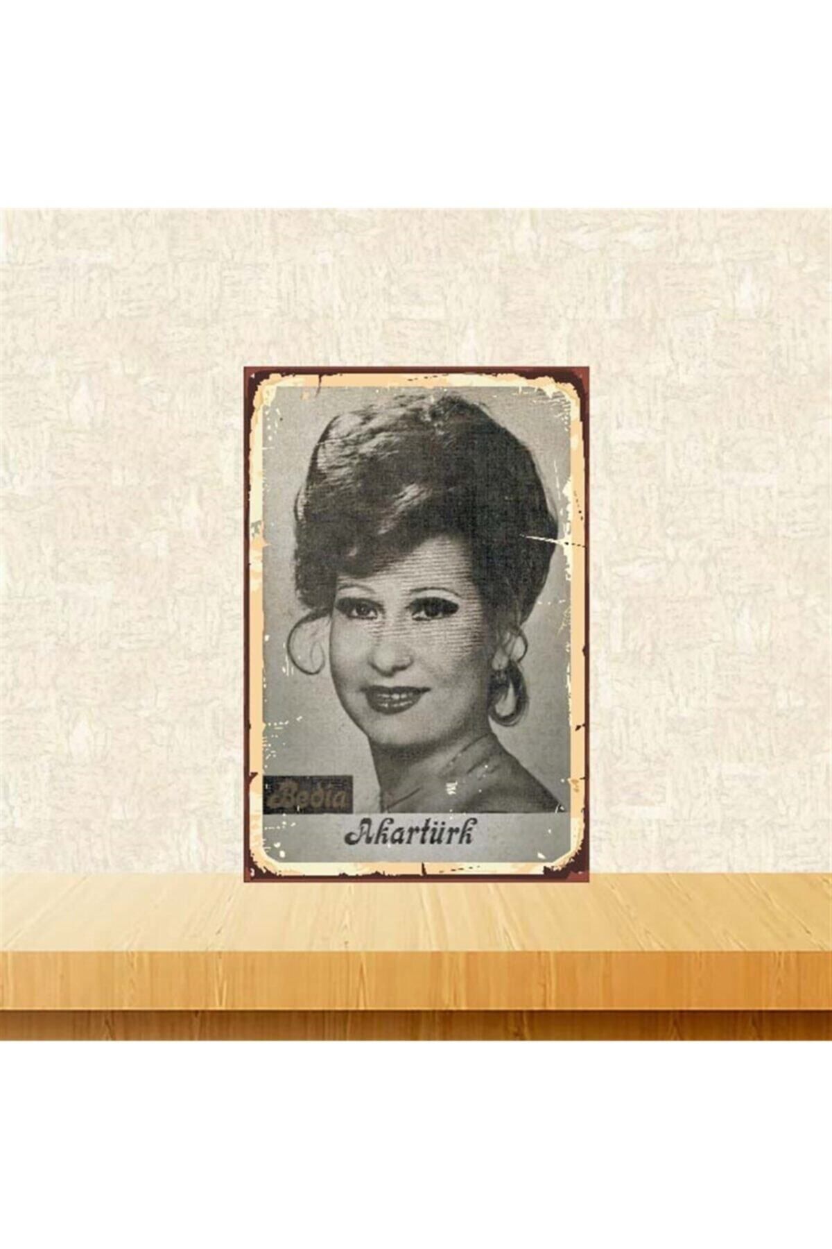 TAKIFİX Bedia Akartürk 20-30 cm Retro Ahşap Poster Tkfx3862