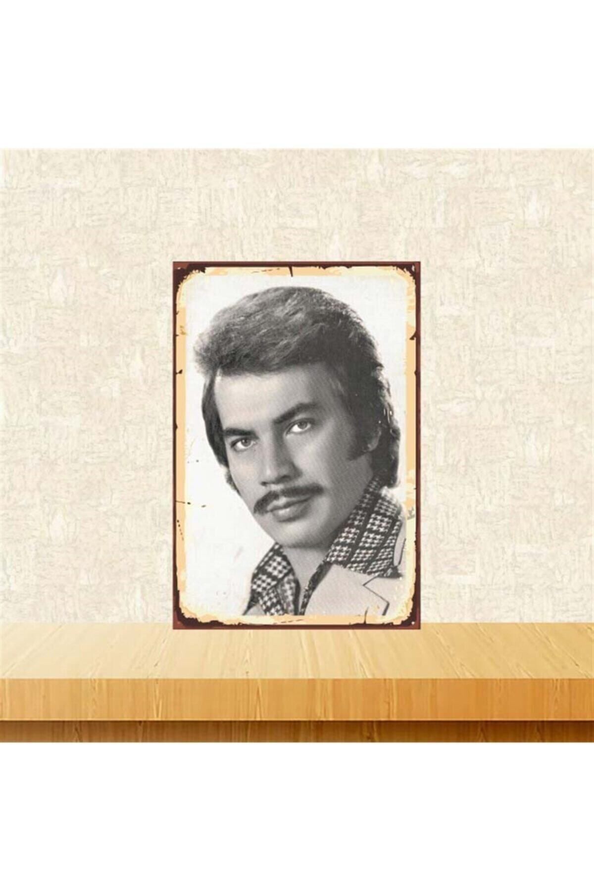 TAKIFİX Beyaz Orhan Gencebay Baskılı Ahşap Poster