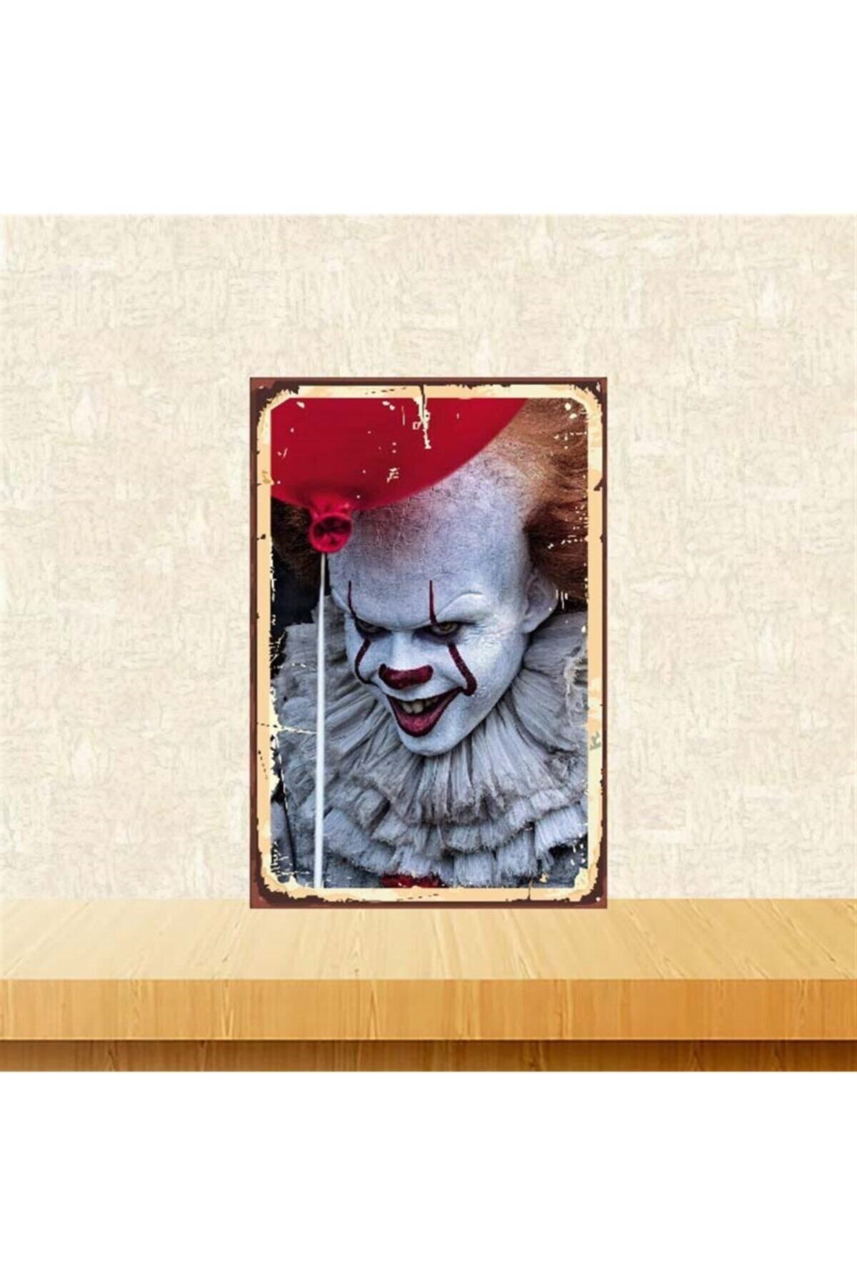 TAKIFİX Pennywise 20-30 Cm Retro Ahşap Poster