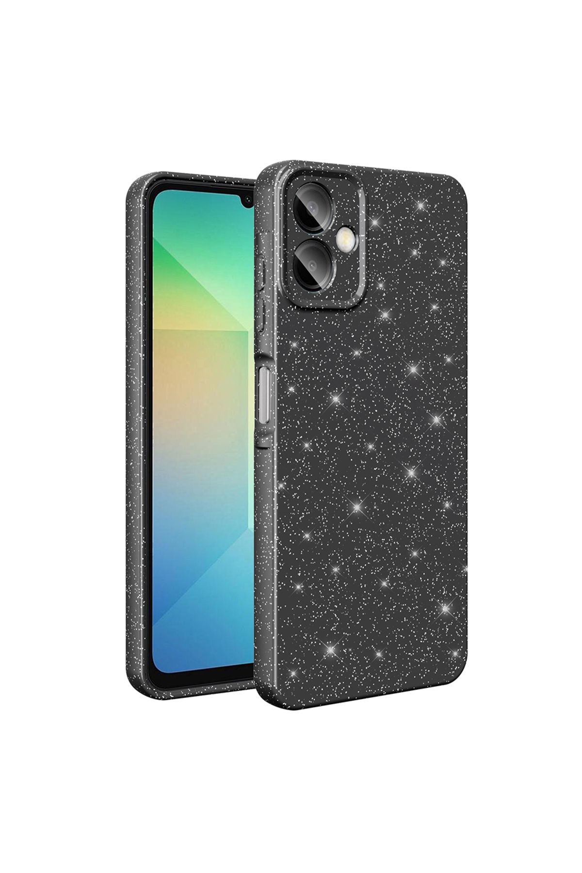 Kupa Samsung Galaxy A06 Kılıf Kamera Korumalı Simli Parlak Darbe Emici Şık Silikon Kapak