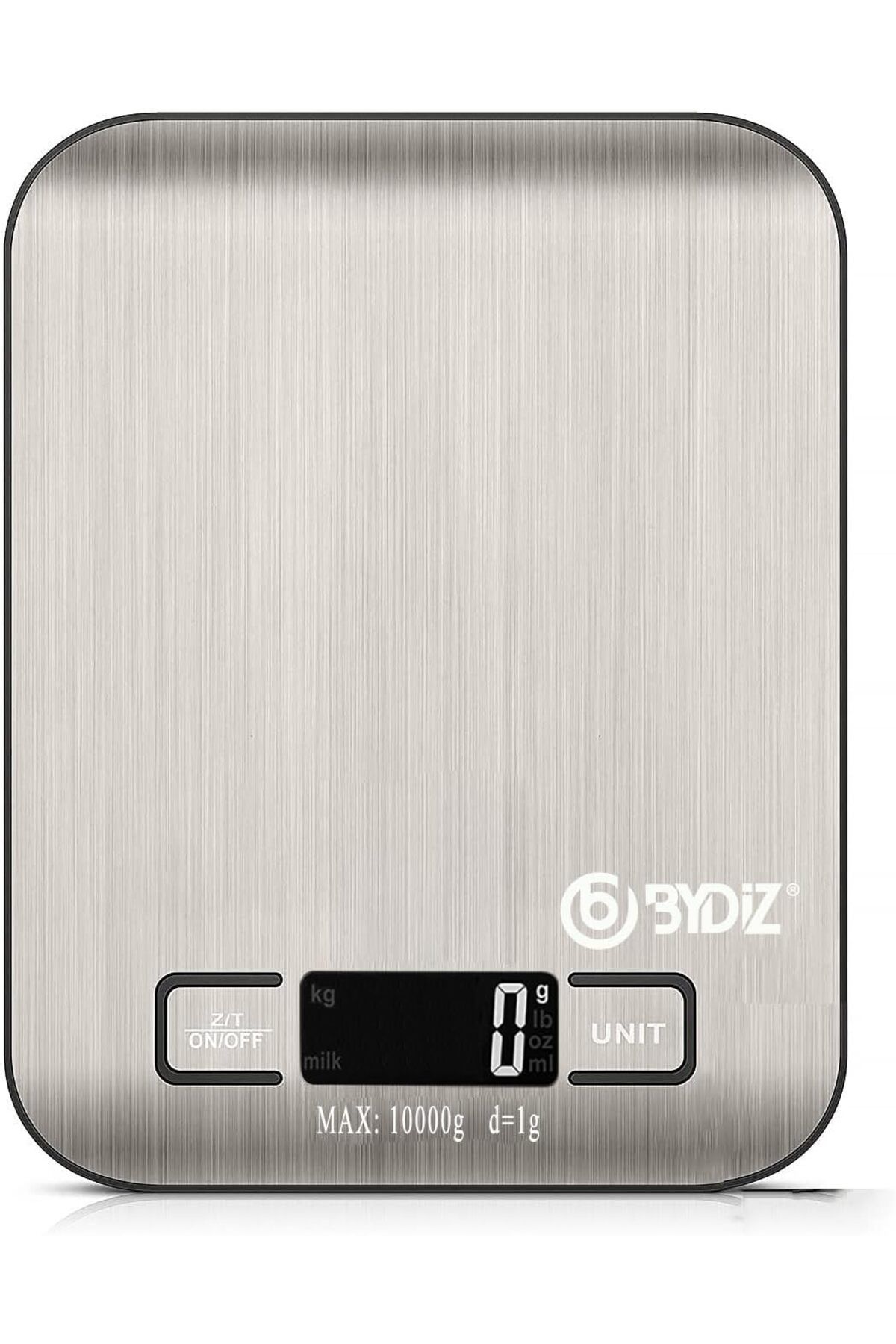 KDROĞLU plamystical BY-005 Dijital Mutfak Terazisi - Paslanmaz Çelik Yüzeyli 10 kg Kapasiteli 1 Gram Hassa