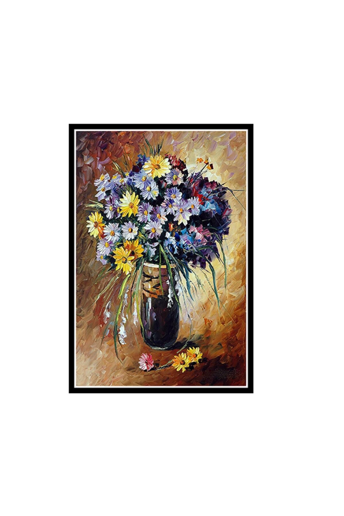 TAKIFİX Çiçek Tasarımlı 20x30 Cm Retro Ahşap Poster