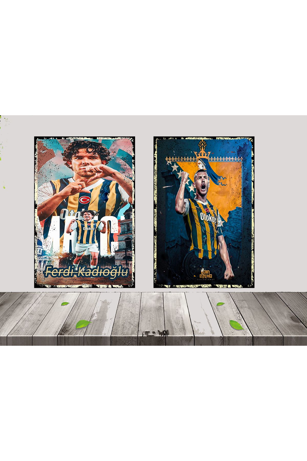 TAKIFİX Ferdi Kadıoğlu Tasarımlı 2 Adet 20x30 CM Ahşap Poster 08