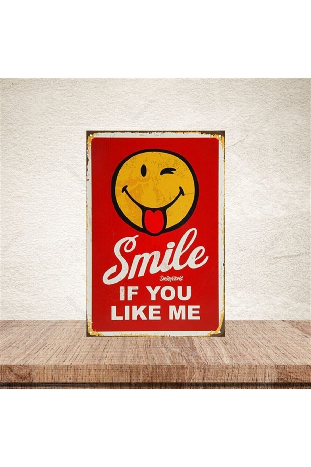 TAKIFİX Smile 20-30 Cm Retro Ahşap Poster