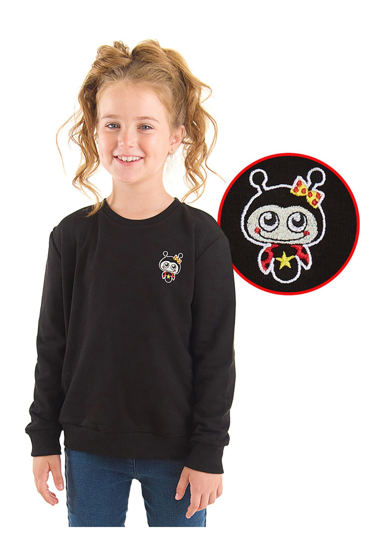 Denokids Czarna Bluza Dla Dziewczynki Biedronka Kobieta - 5 lat