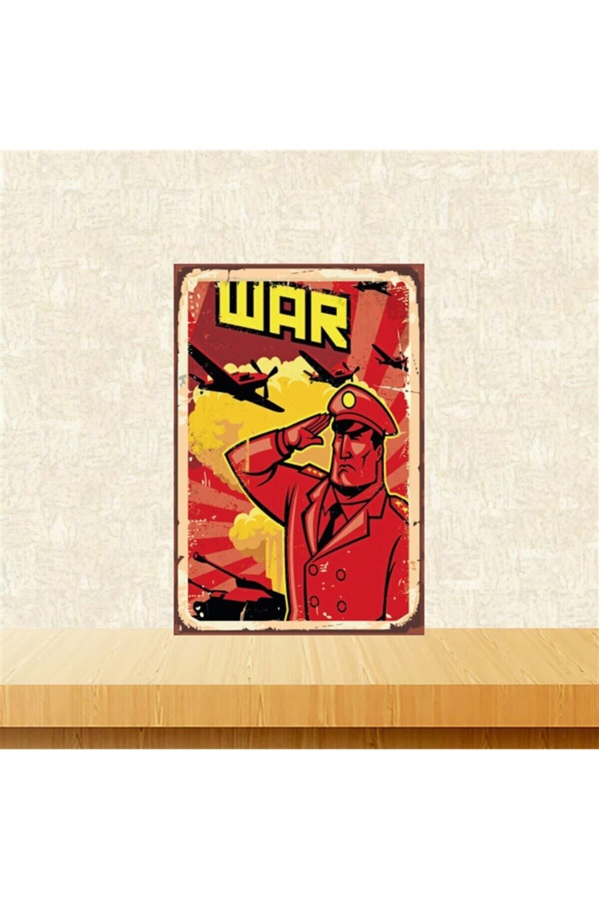 TAKIFİX War 20-30 Cm Retro Ahşap Tablo Tkfx5275