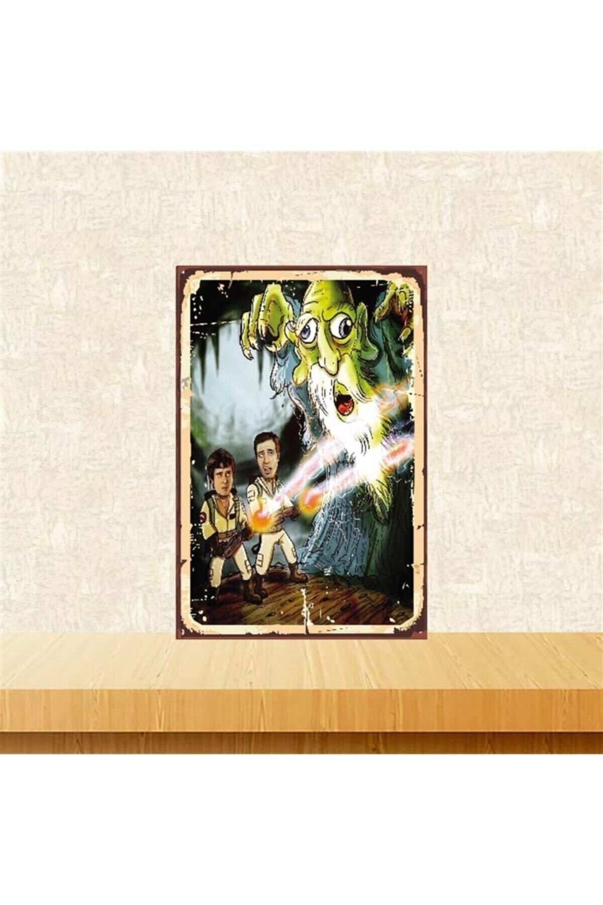 TAKIFİX Halit Akçatepe Kemal Sunal Tasarımlı 20-30 Cm Retro Ahşap Poster