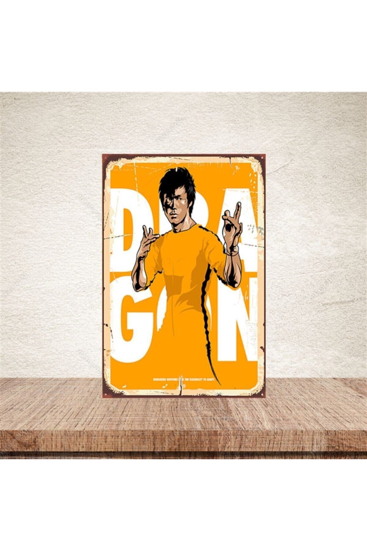 TAKIFİX Dragon 20-30 Cm Retro Ahşap Poster