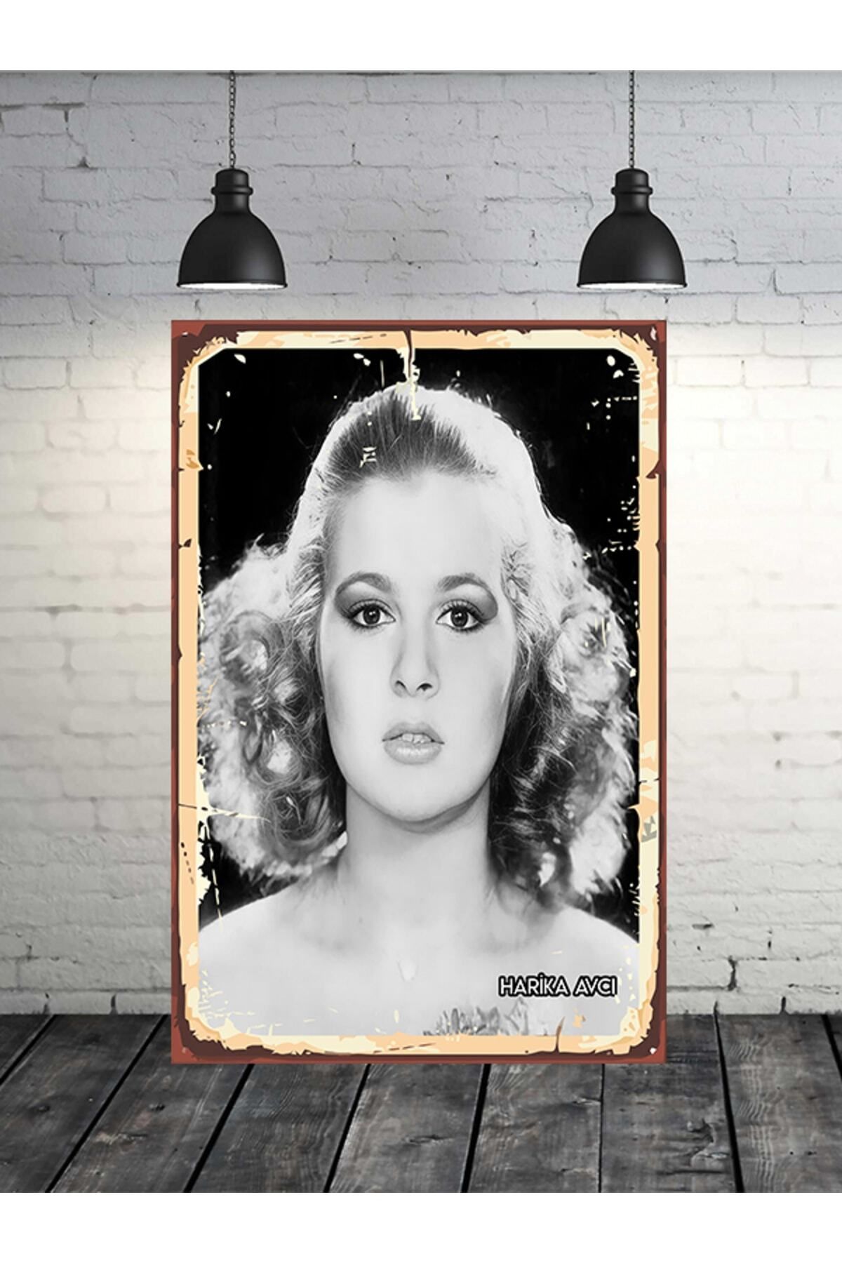 TAKIFİX Harika Avcı Siyah Beyaz Yeşilçam 20x30 Cm Retro Ahşap Tablo