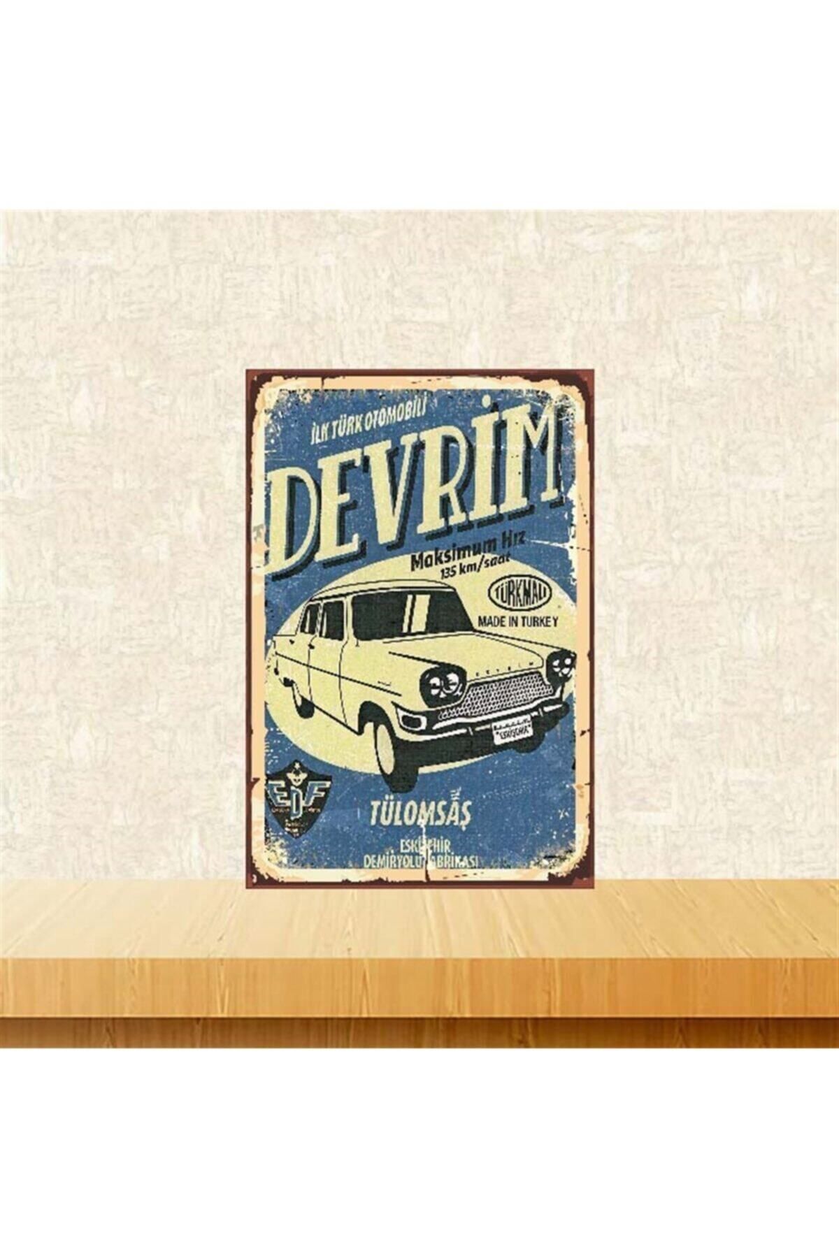 TAKIFİX Devrim 20-30 cm Retro Ahşap Poster