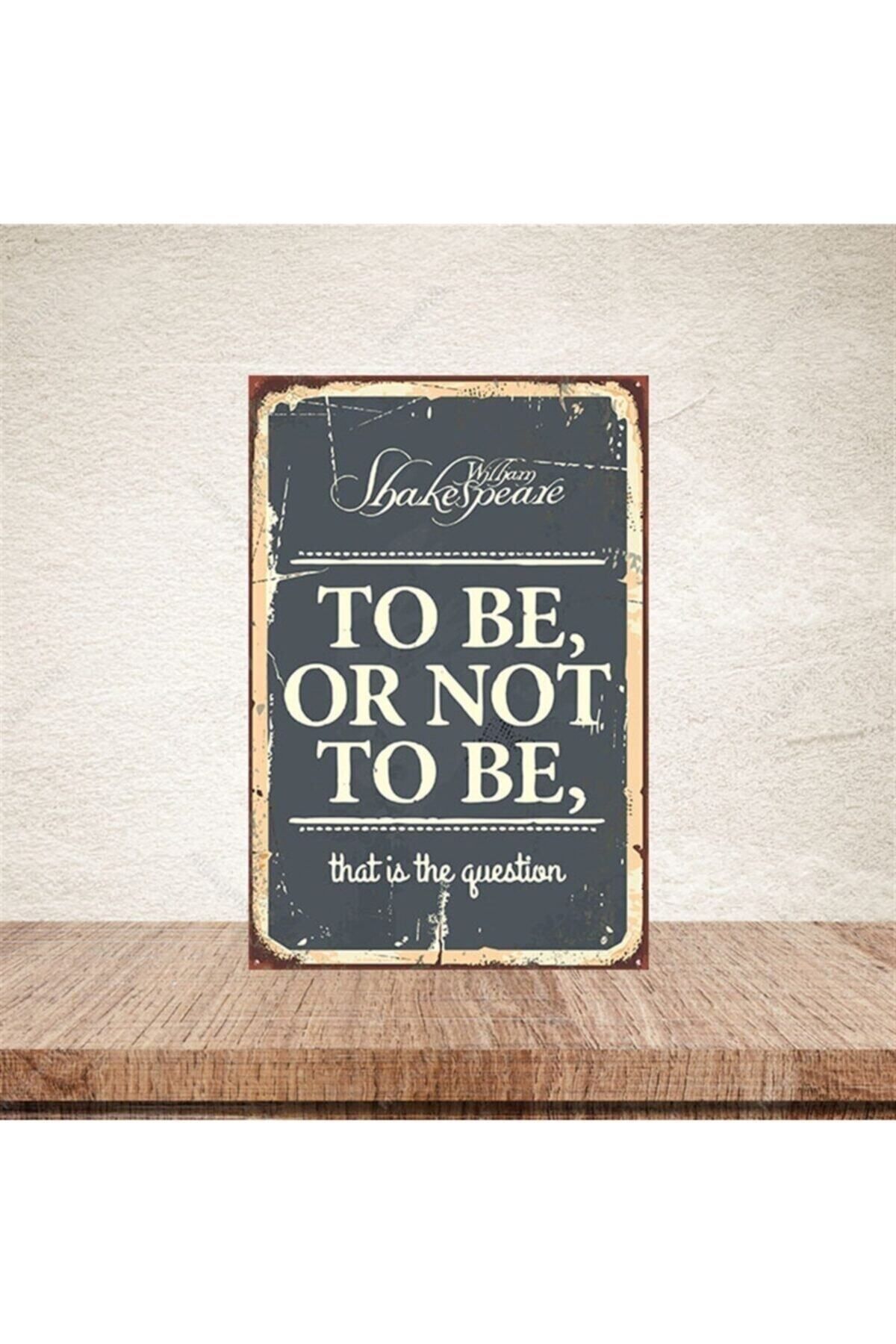 TAKIFİX To Be Or Not To Be 20-30 Cm Retro Ahşap Poster