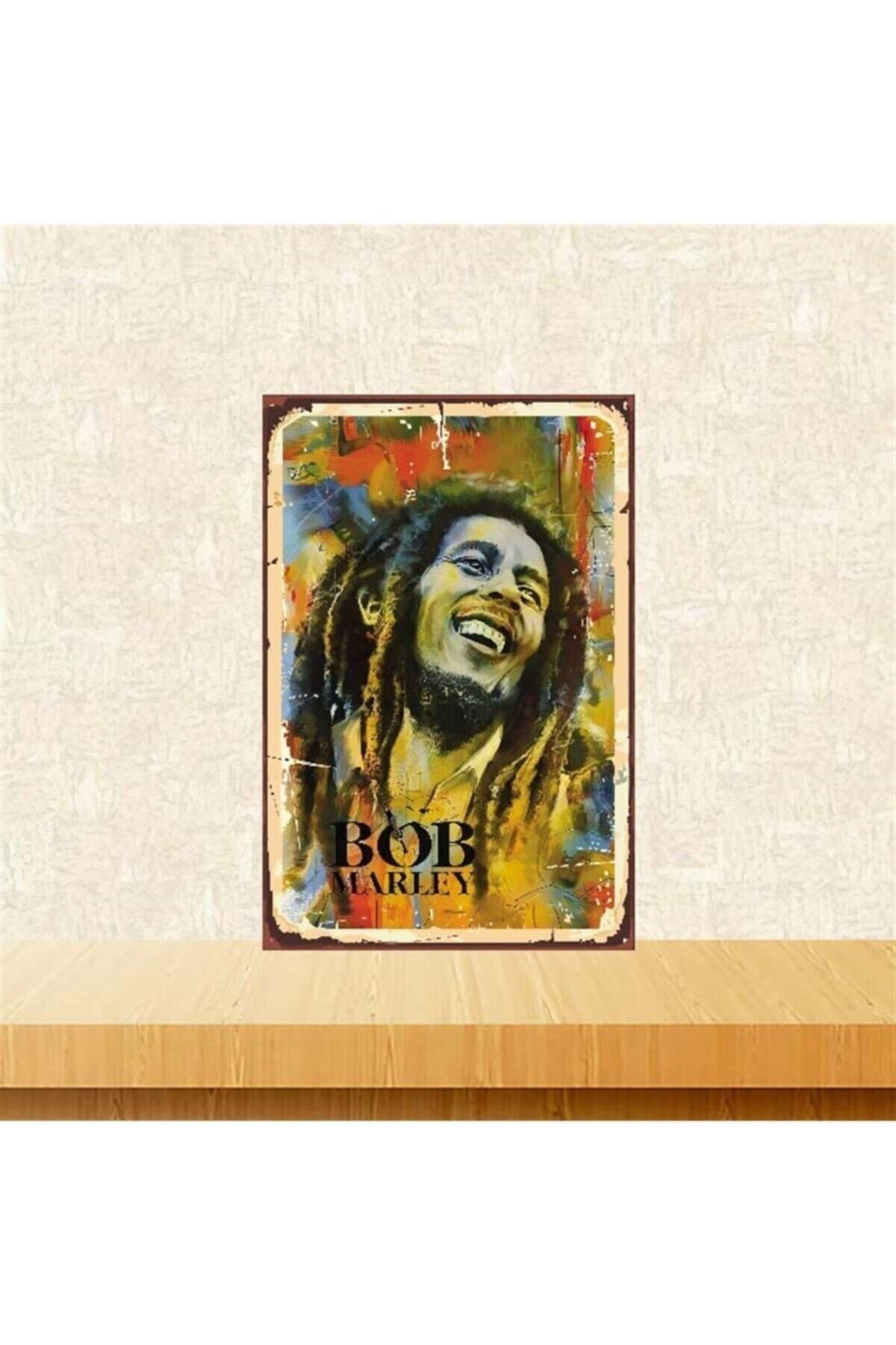 TAKIFİX Bob Marley 20 30 Cm Retro Ahşap Poster