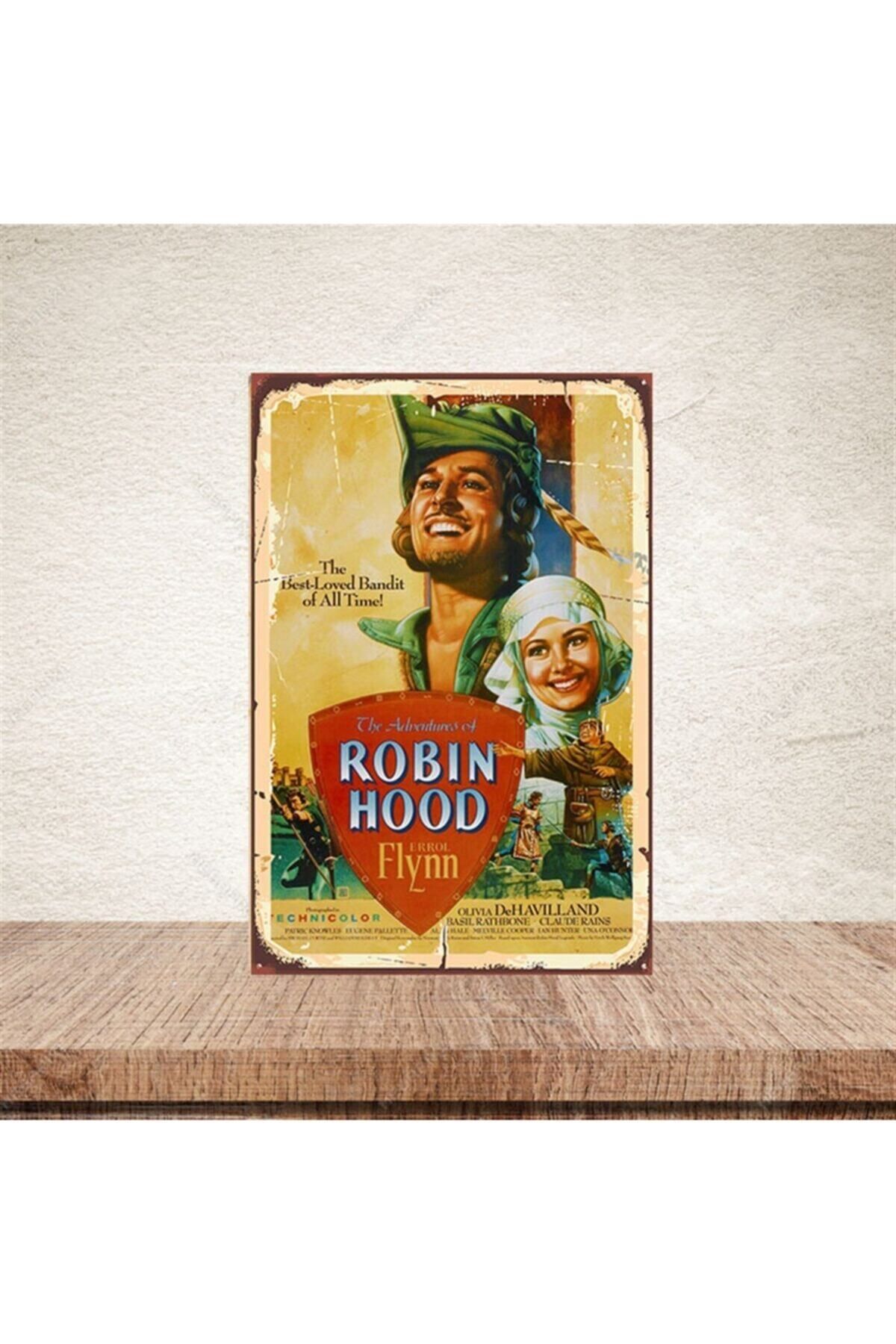 TAKIFİX Robin Hood 20-30 Cm Retro Ahşap Poster