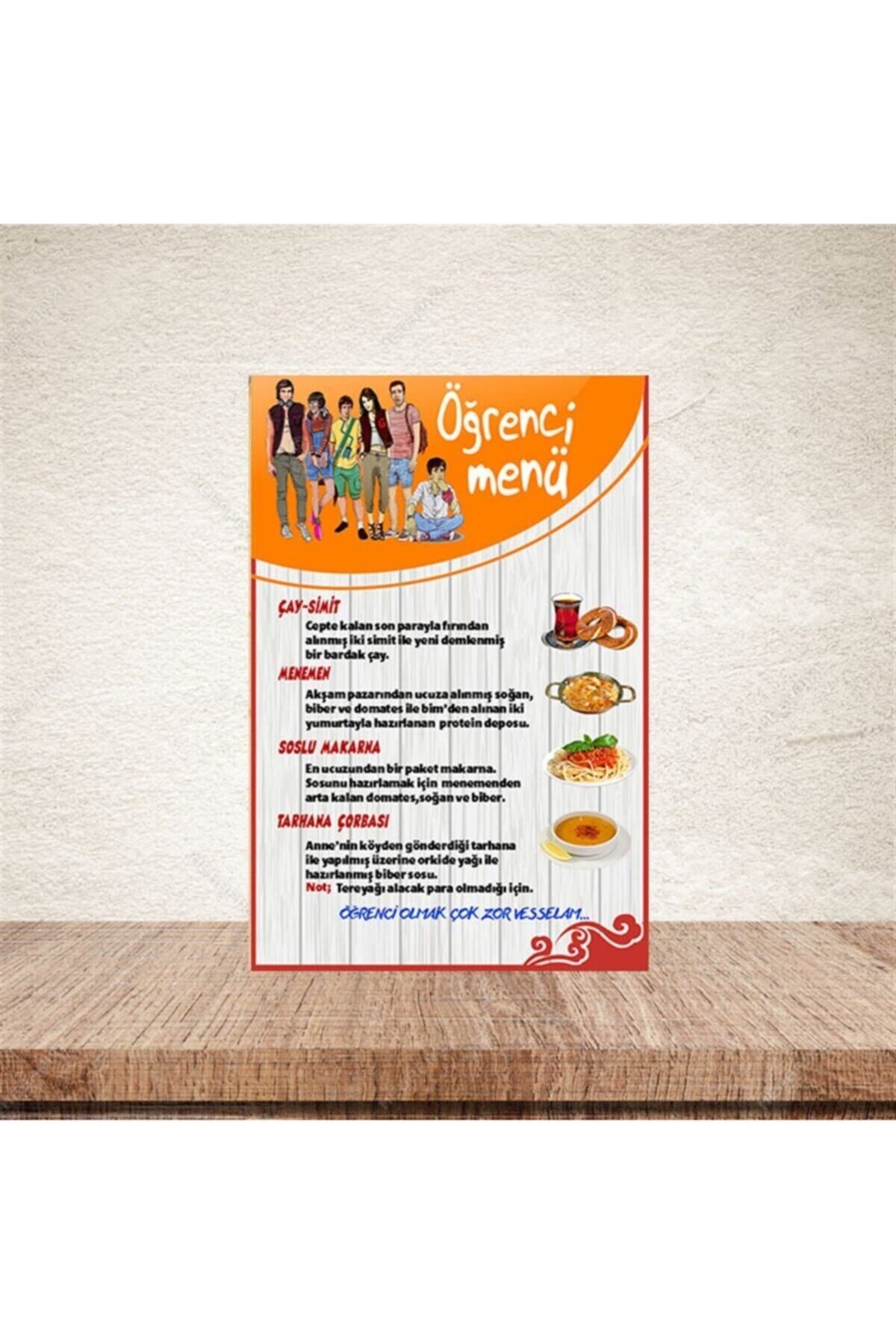 TAKIFİX Öğrenci Menü 20-30 Cm Retro Ahşap Poster
