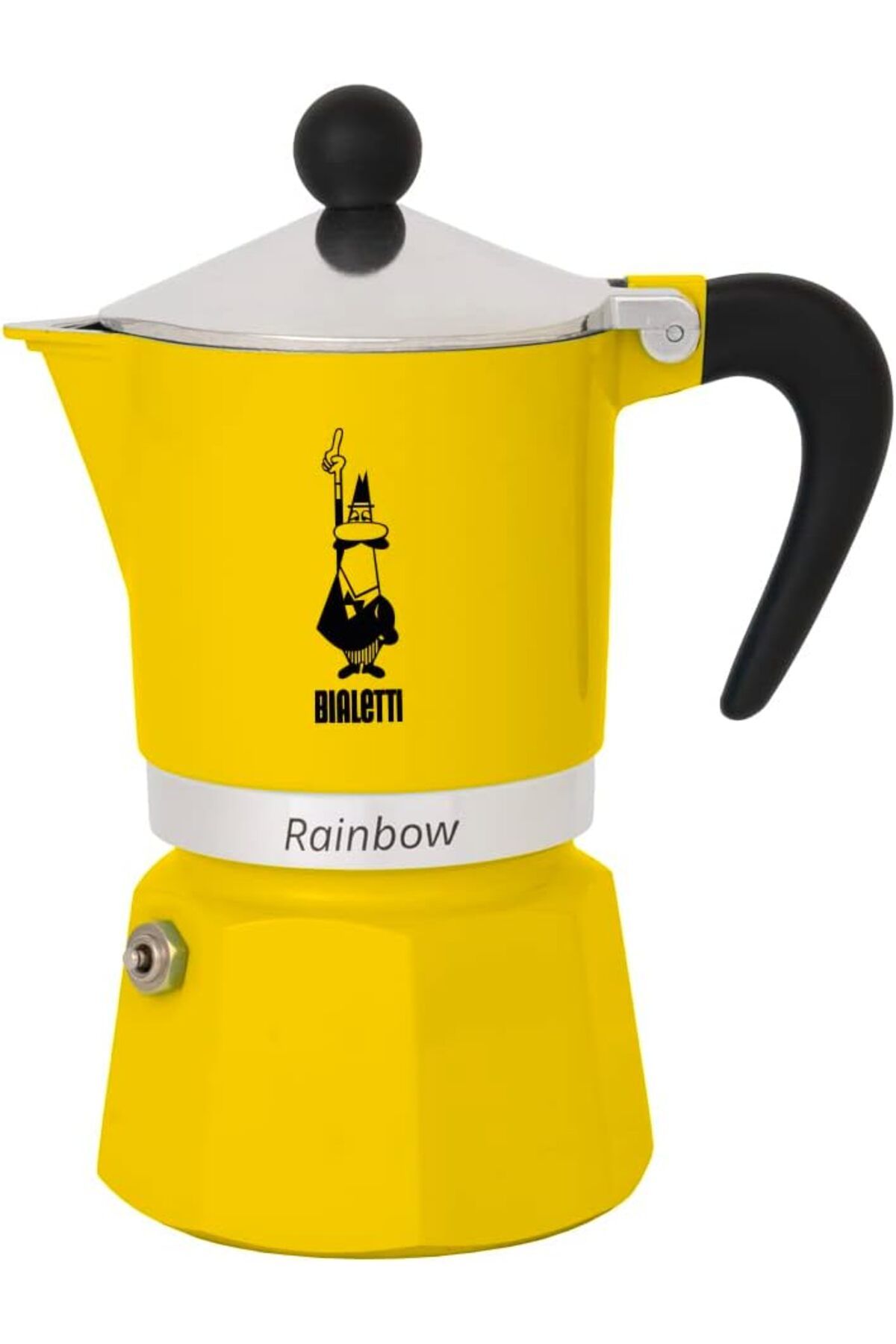 mazıdağı mazzıdağ - Rainbow: 1 Cup Ocak Üstü Espresso Pişirici - 60ml - Sarı Renk - Alüminyum Gövde -