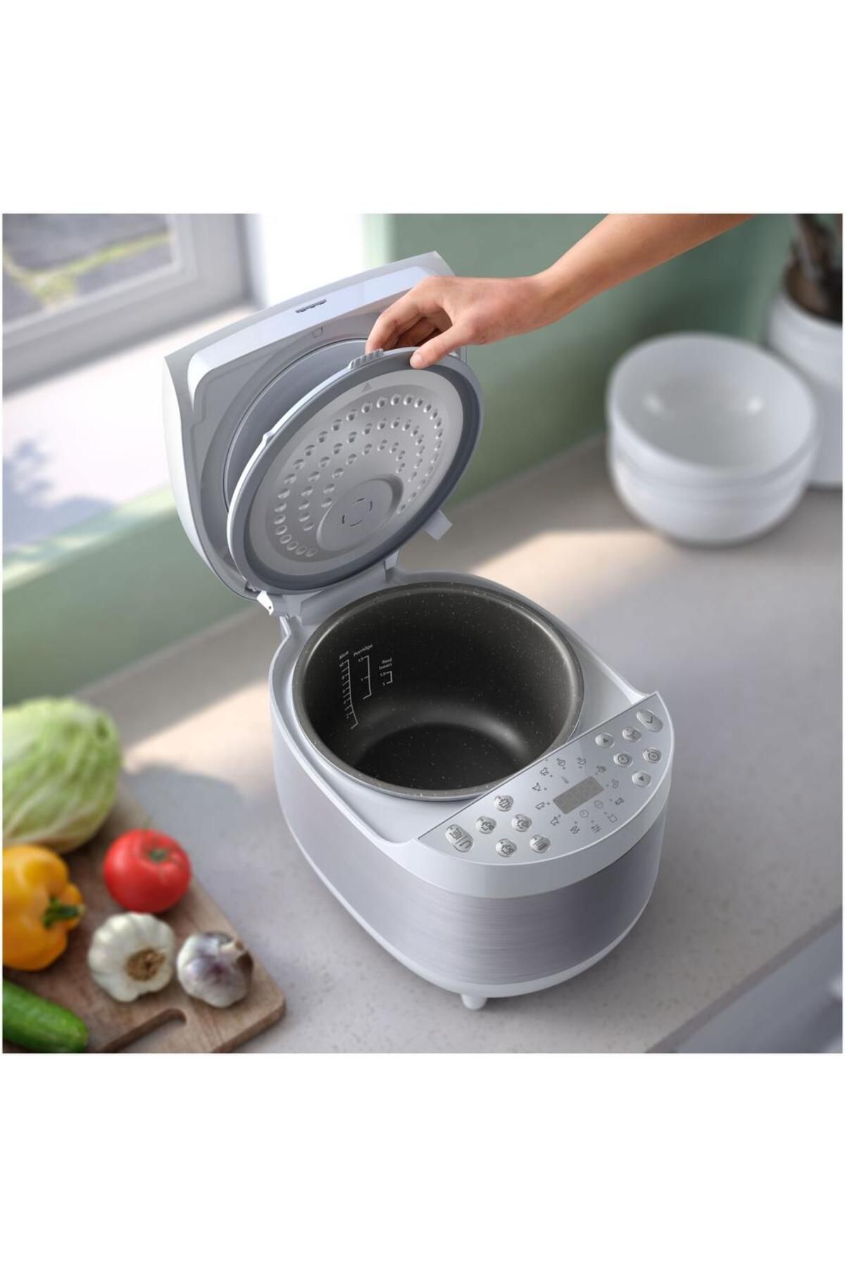 Philips-Multicooker Philips HD4713/40, 2000 W, capacitate 5 l, 60 programe presetate, control temperatura 9