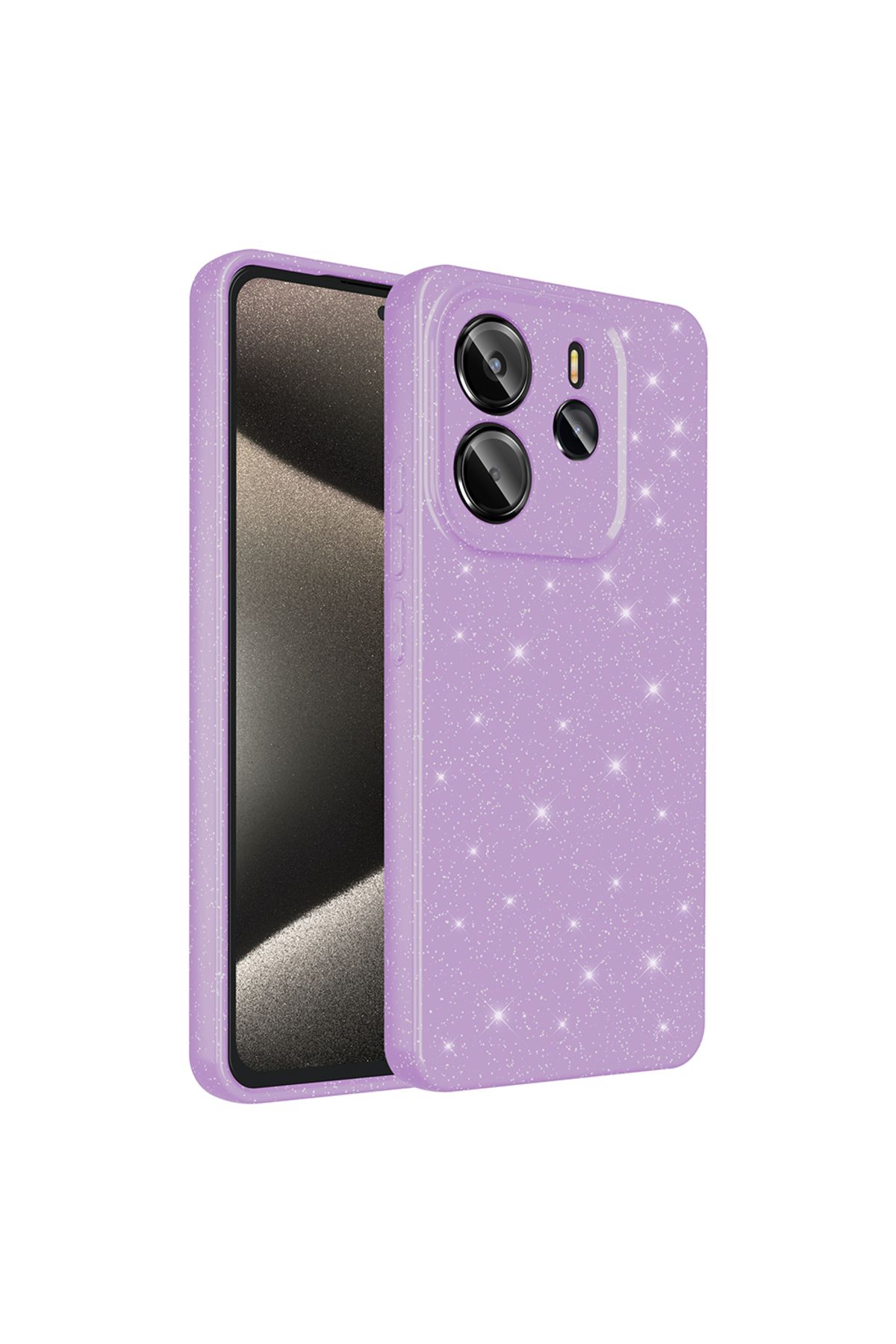 Kupa Xiaomi Redmi Note 14 5G Kılıf Kamera Korumalı Simli Parlak Darbe Emici Şık Silikon Kapak