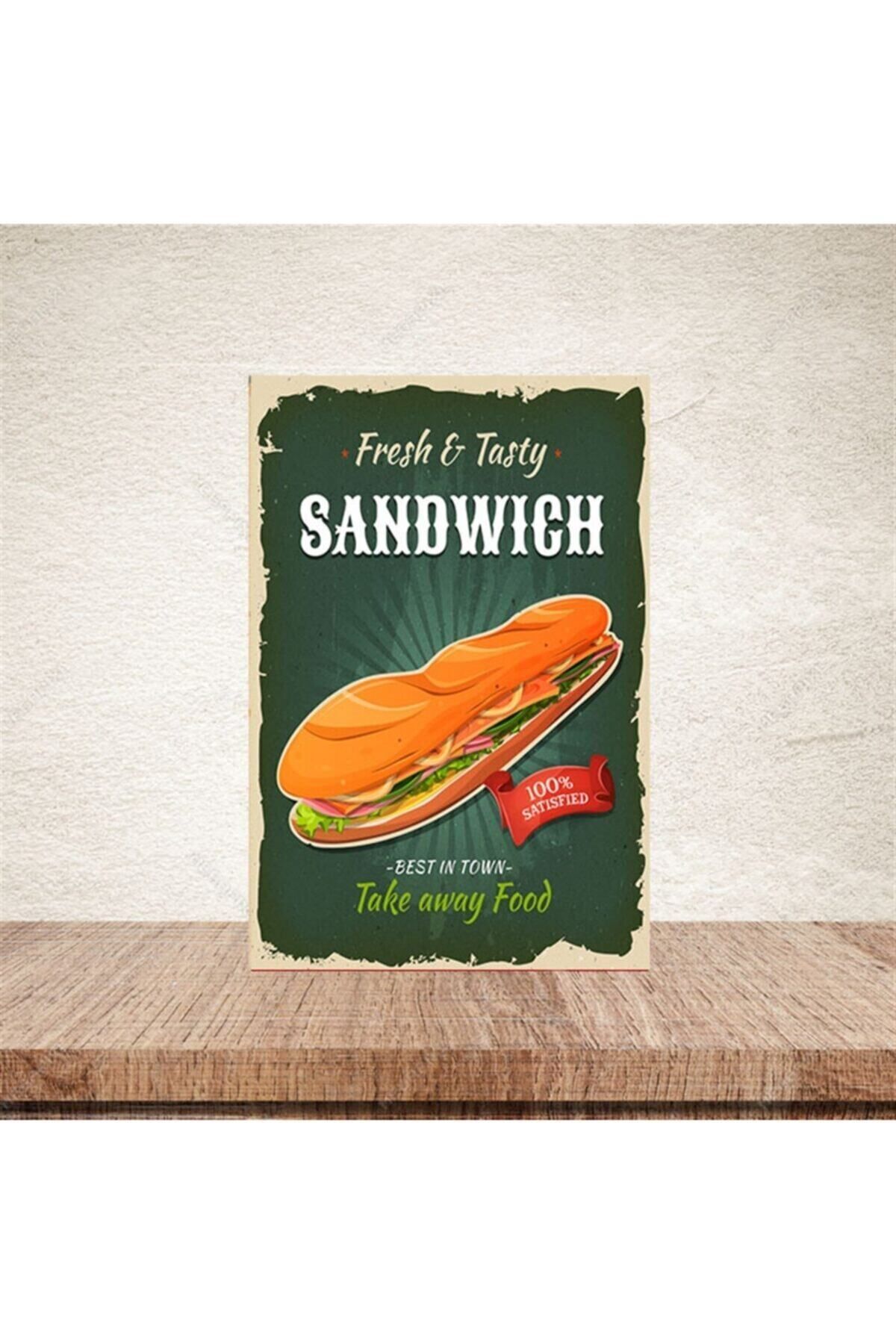 TAKIFİX Sandwich 20-30 cm Retro Ahşap Poster