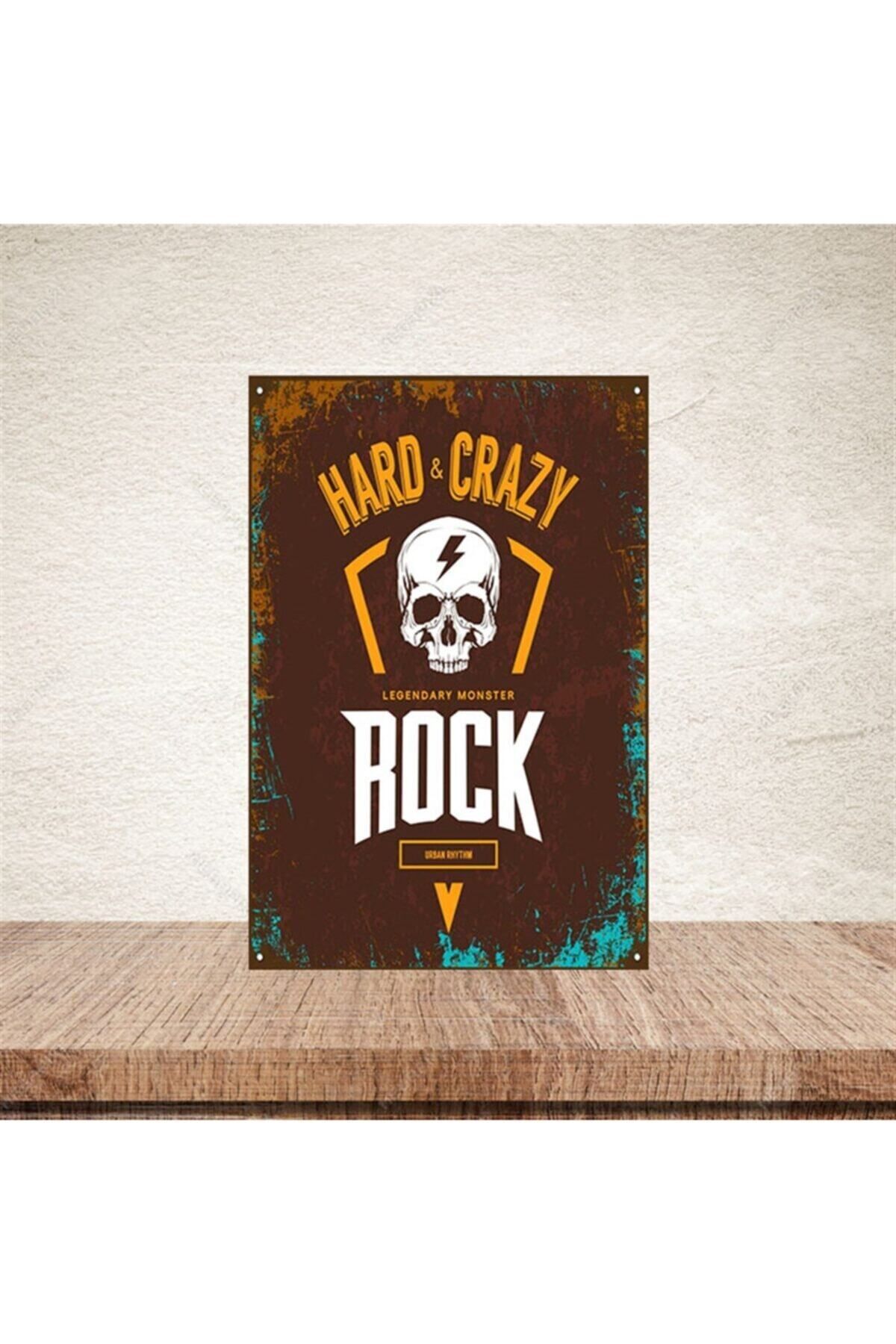 TAKIFİX Hard Crazy Rock 20-30 Cm Retro Ahşap Poster