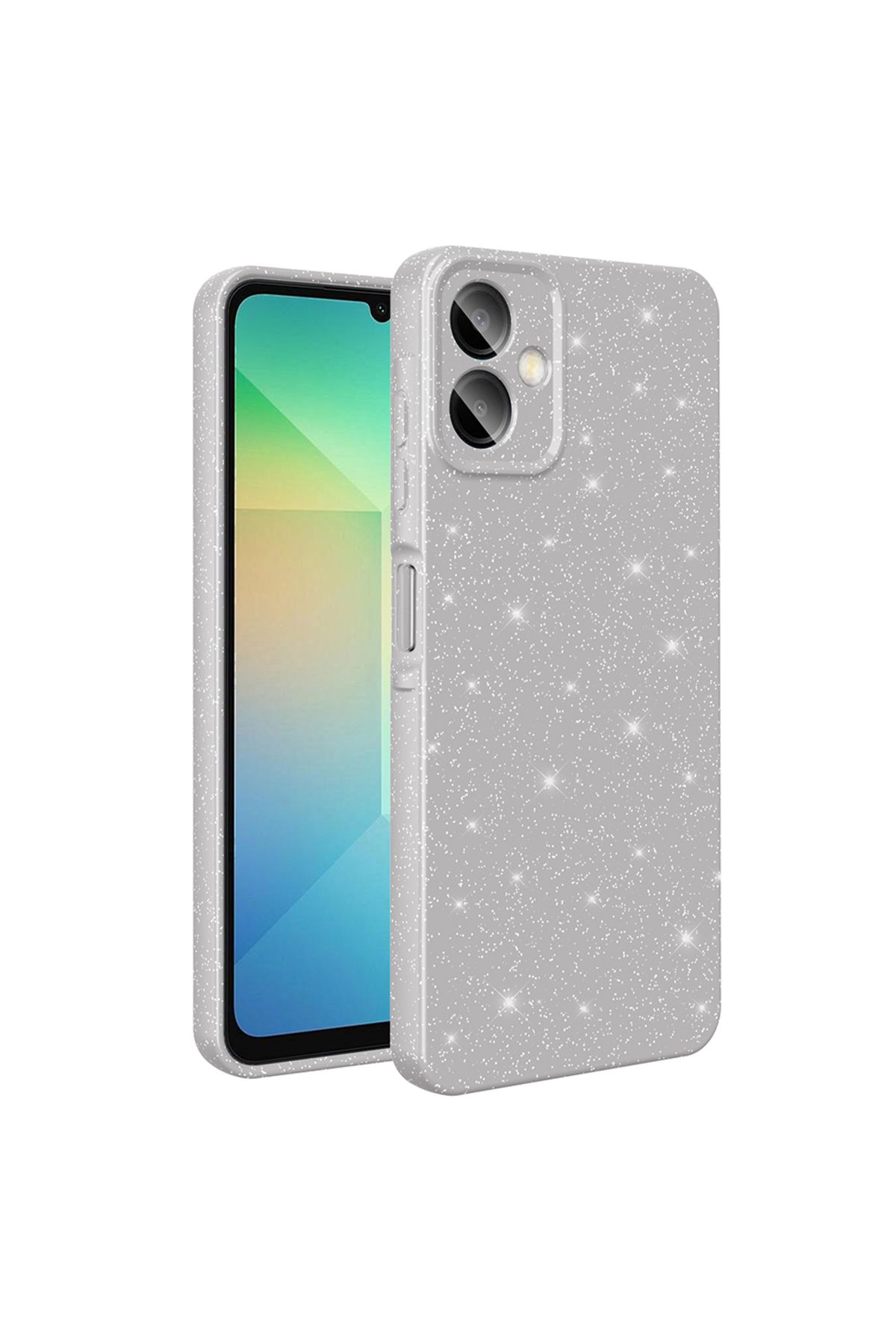Kupa Samsung Galaxy A06 Kılıf Kamera Korumalı Simli Parlak Darbe Emici Şık Silikon Kapak