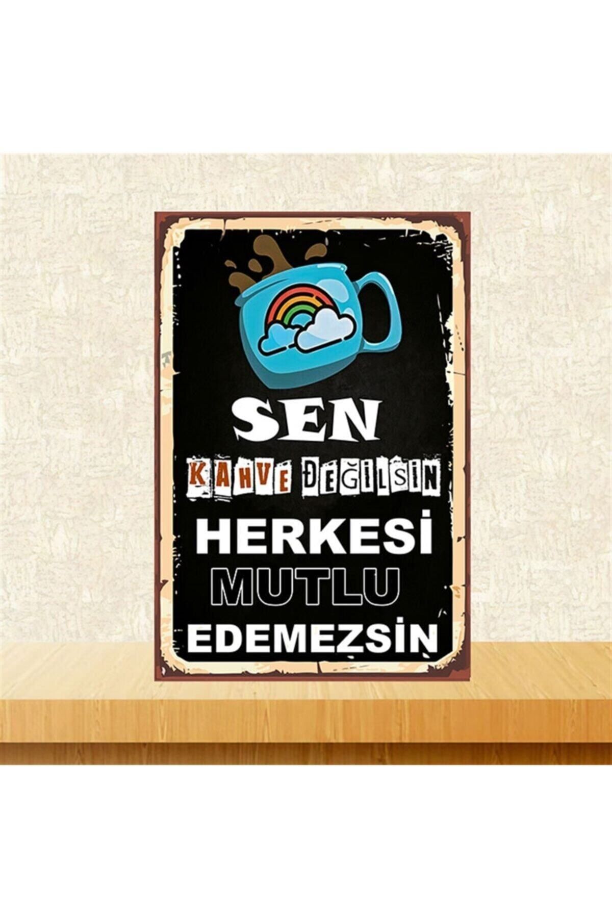 TAKIFİX Retro Ahşap Poster 20-30 cm