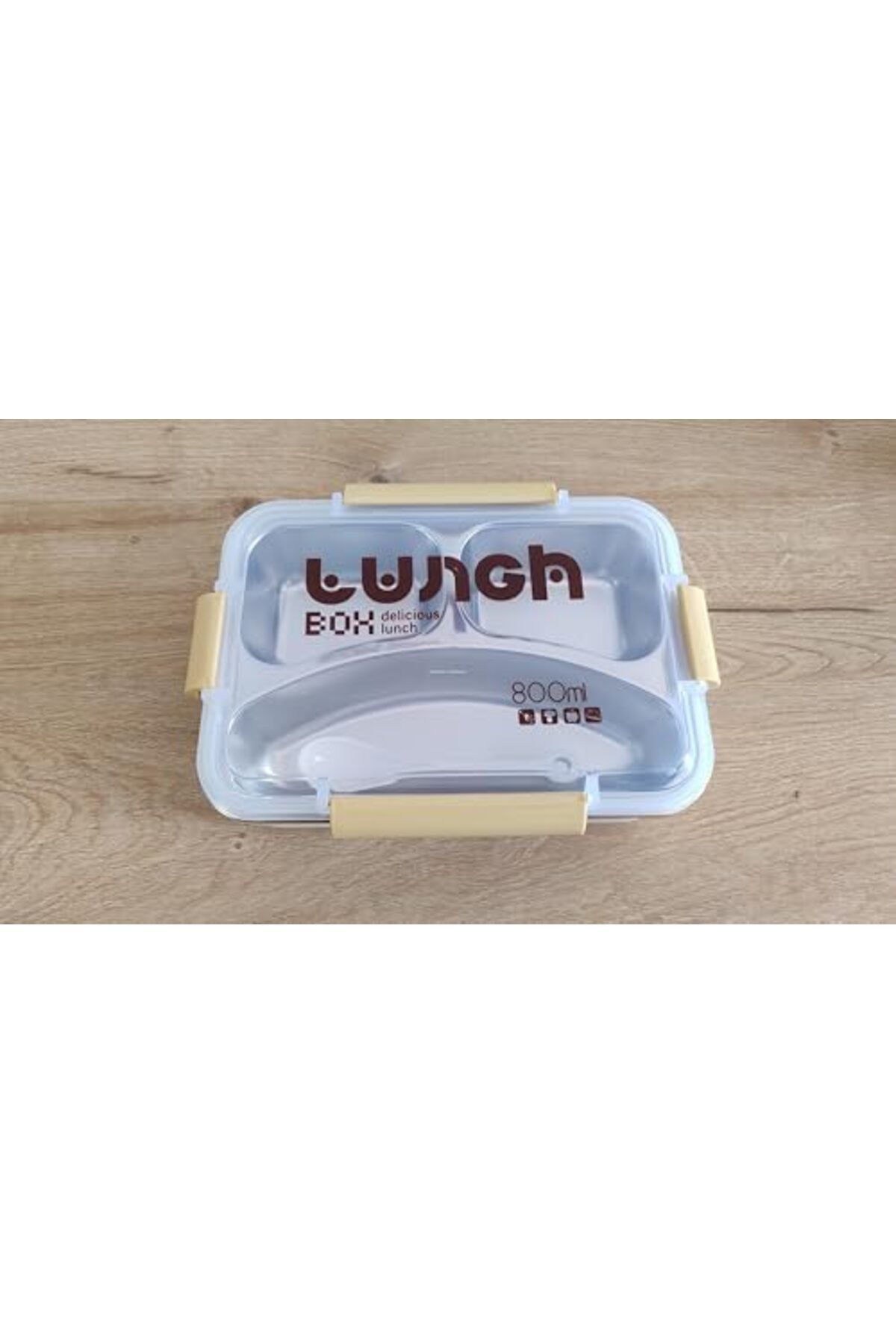 MEGOBİNE WHERE Hybrid Bento Box 800 ml - BPA'sız Plastik Gövde, Paslanmaz Çelik Bölmeli Çok Amaçlı Yem