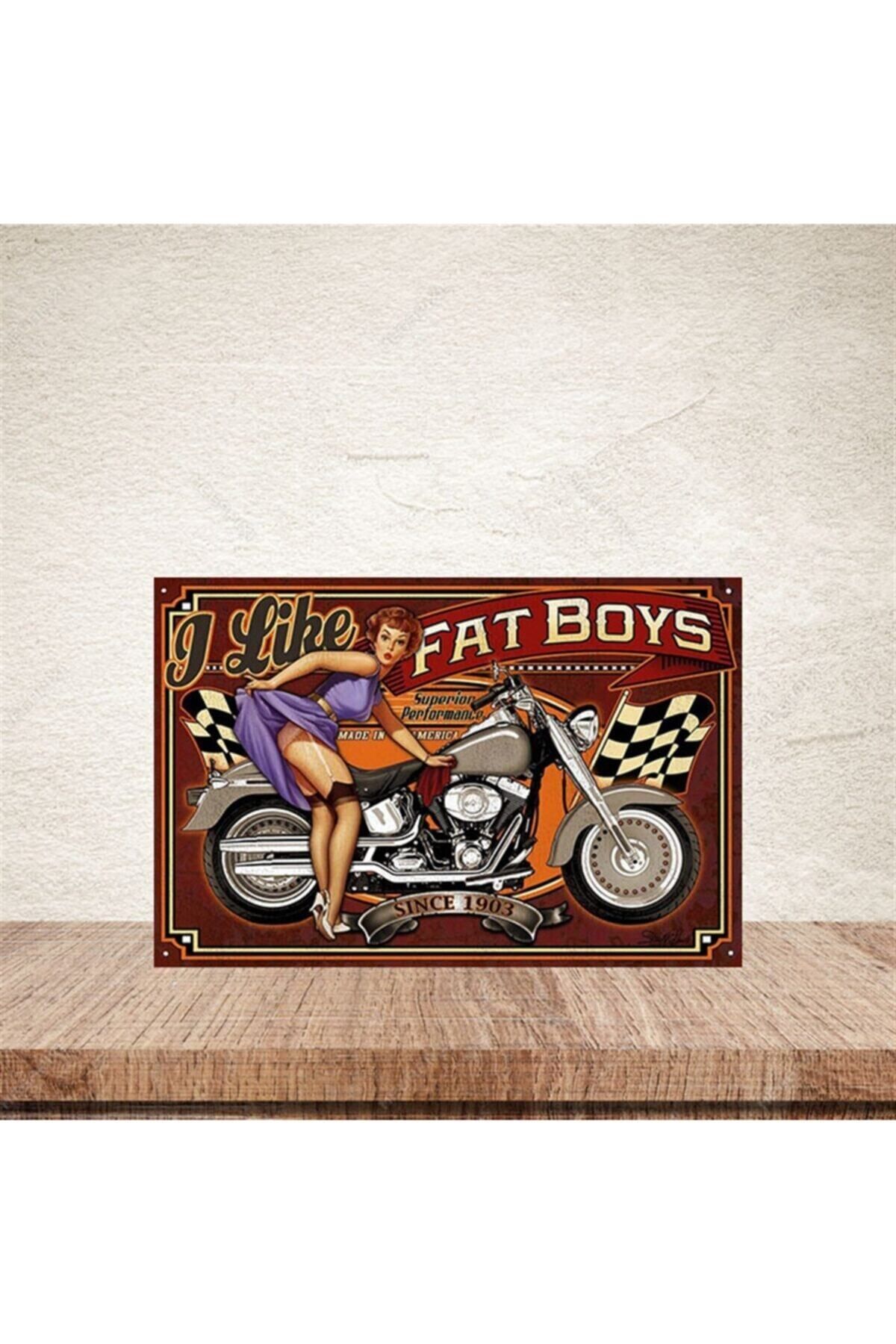 TAKIFİX I Like Fat Boys 20-30 Cm Retro Ahşap Poster