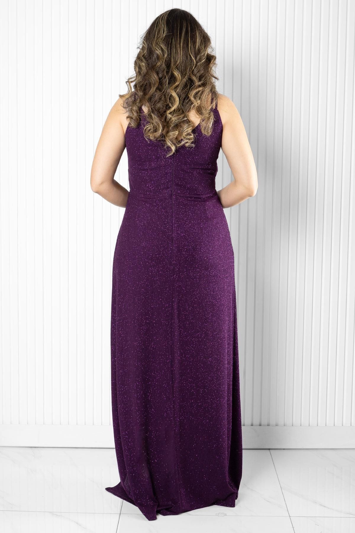 SUBU TASARIM-Rochie de seara cu sclipici TBSMDA2509 5