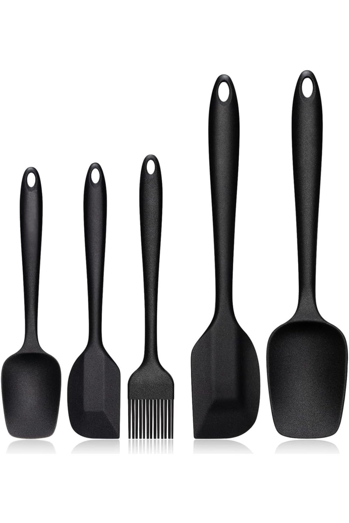 MEGOBİNE WHERE 5 Parça Silikon Spatula ve Fırça Seti, Siyah ZTML SYFT 1139610