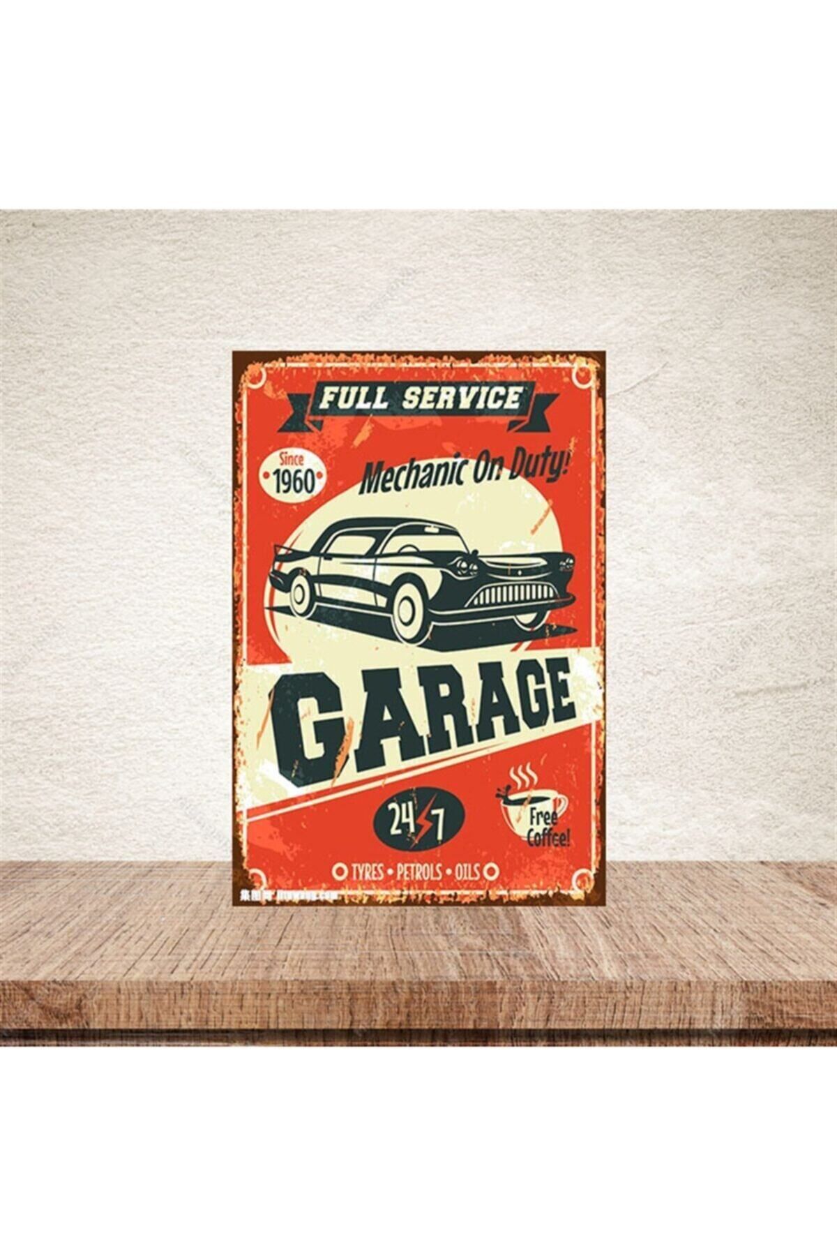 TAKIFİX Full Service 20-30 Cm Retro Ahşap Poster