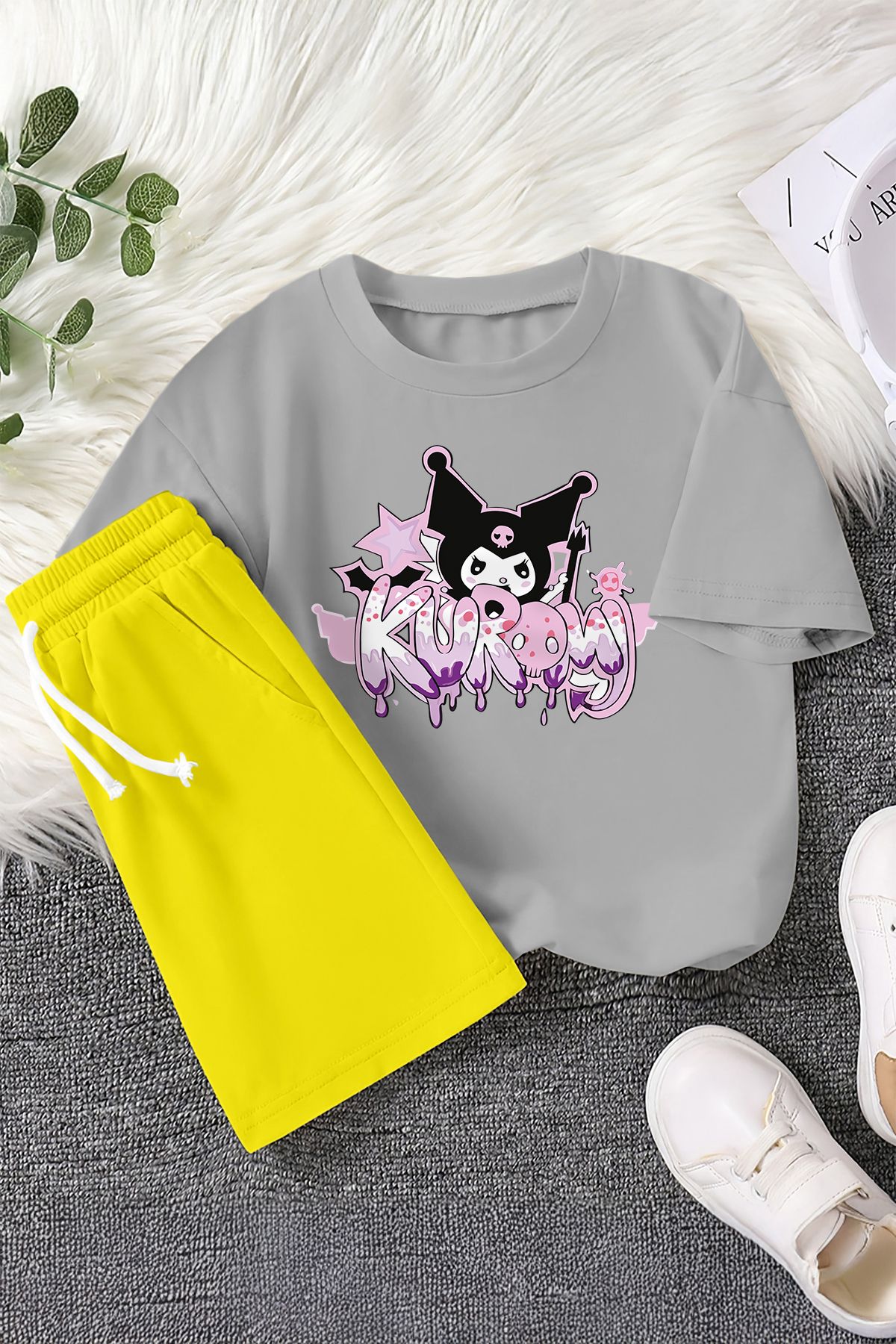 MYADA Set Pentru Copii Colorat Baby Kuromi Din 2 Piese Cu Scris Premium Graffiti 23408 Unisex - 11–12 years