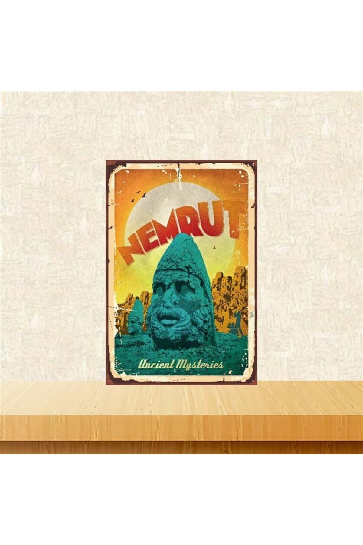 TAKIFİX Nemrut 20-30 cm Retro Ahşap Poster