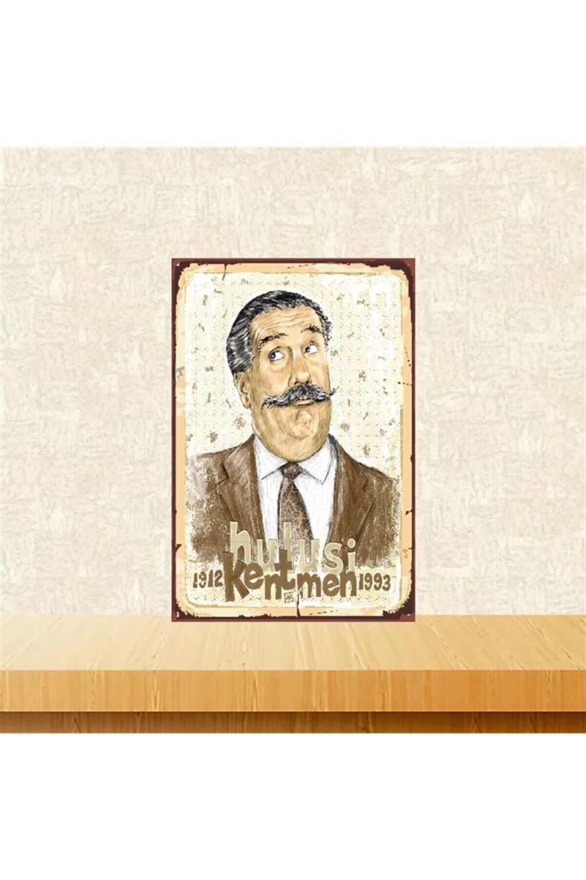TAKIFİX Hulusi Kentmen 20-30 Cm Retro Ahşap Poster