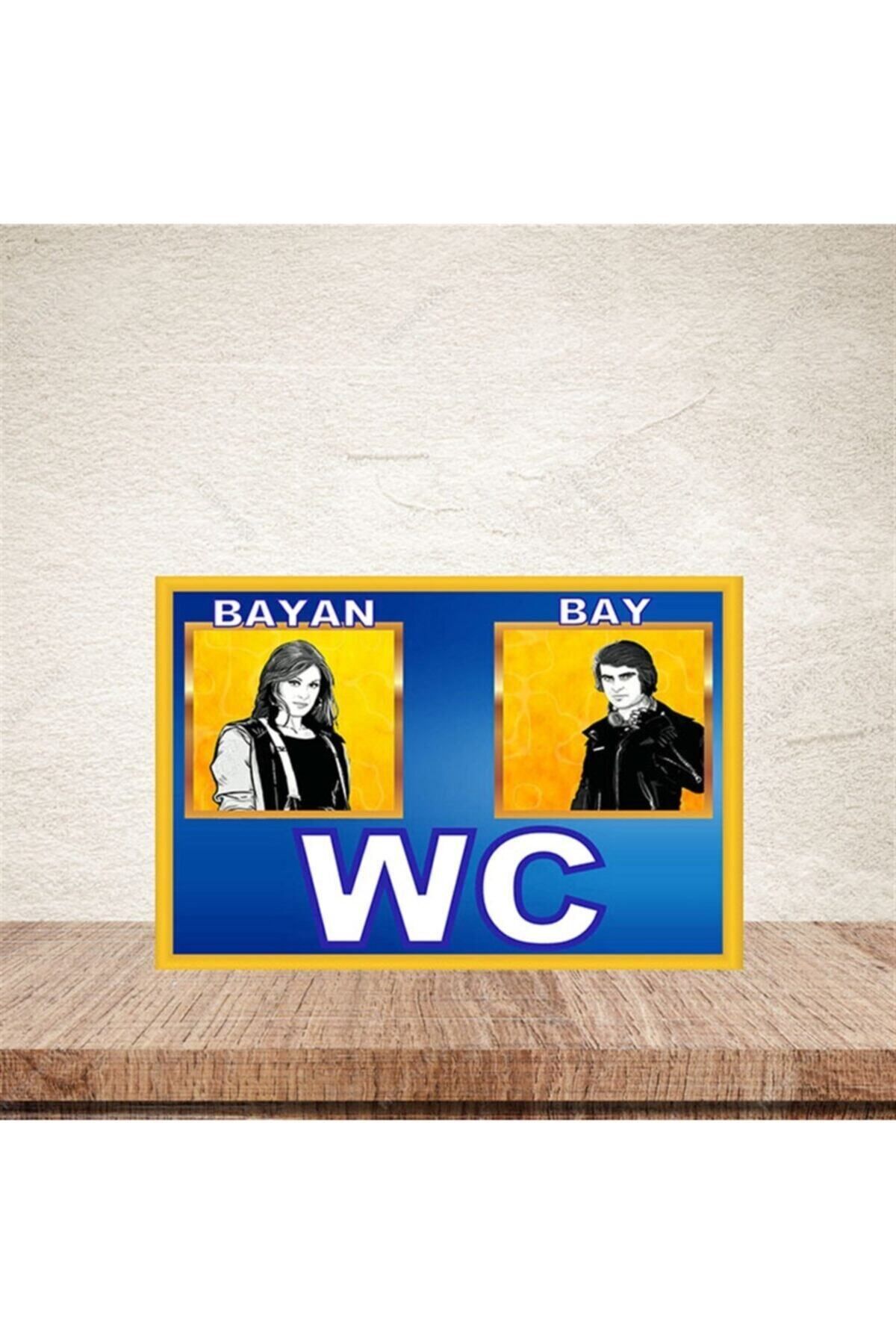 TAKIFİX Wc 20-30 Cm Retro Ahşap Poster