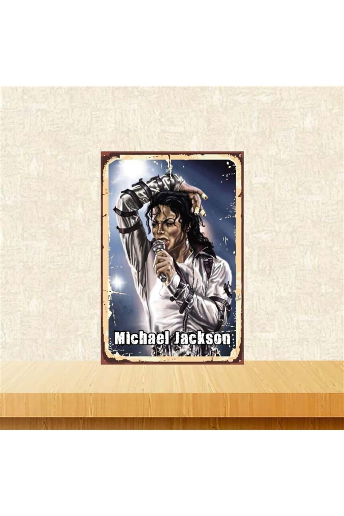 TAKIFİX Michael Jackson 20-30 Cm Retro Ahşap Poster