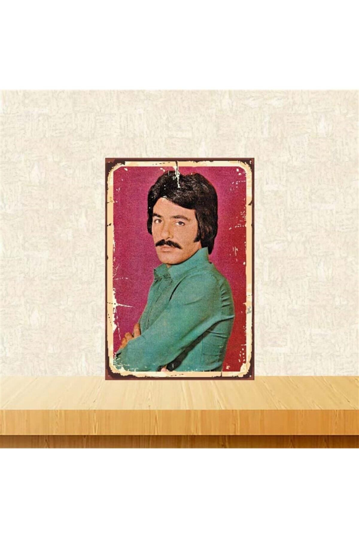TAKIFİX Ferdi Tayfur 20-30 Cm Retro Ahşap Poster Tkfx3807