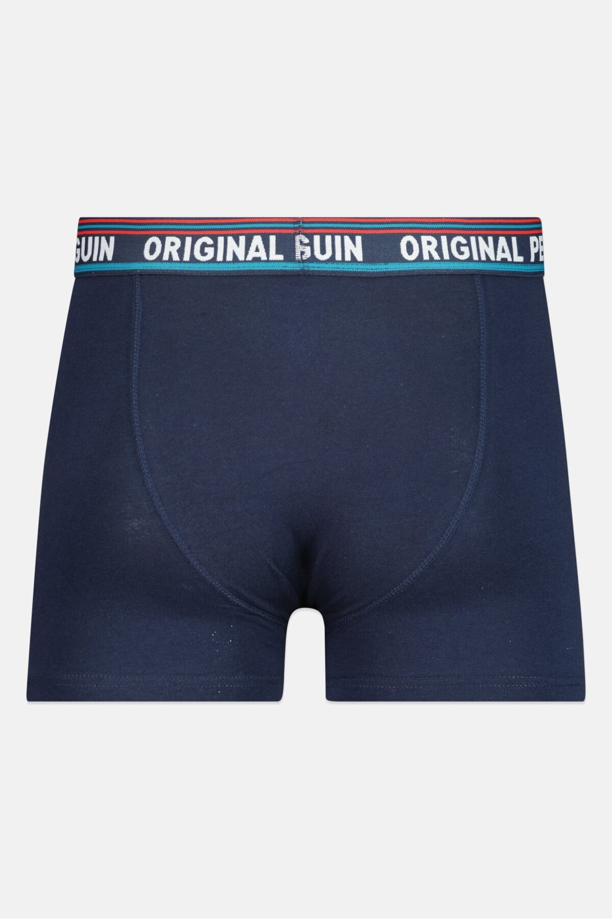 Original Penguin-Men 3 Pieces Brand Logo Trunks, Navy/Red 4