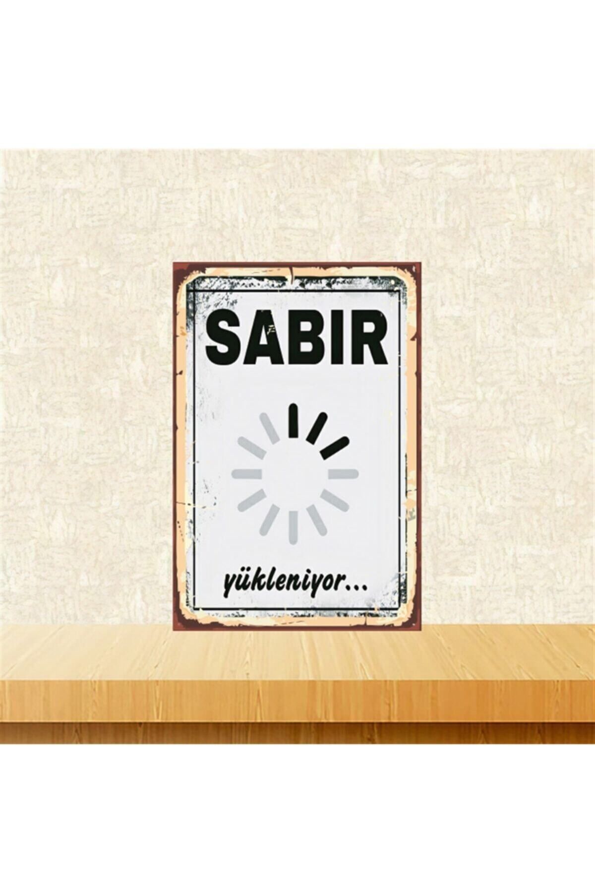 TAKIFİX Sabır Yükleniyor 20-30 Cm Retro Ahşap Poster Tkfx4421